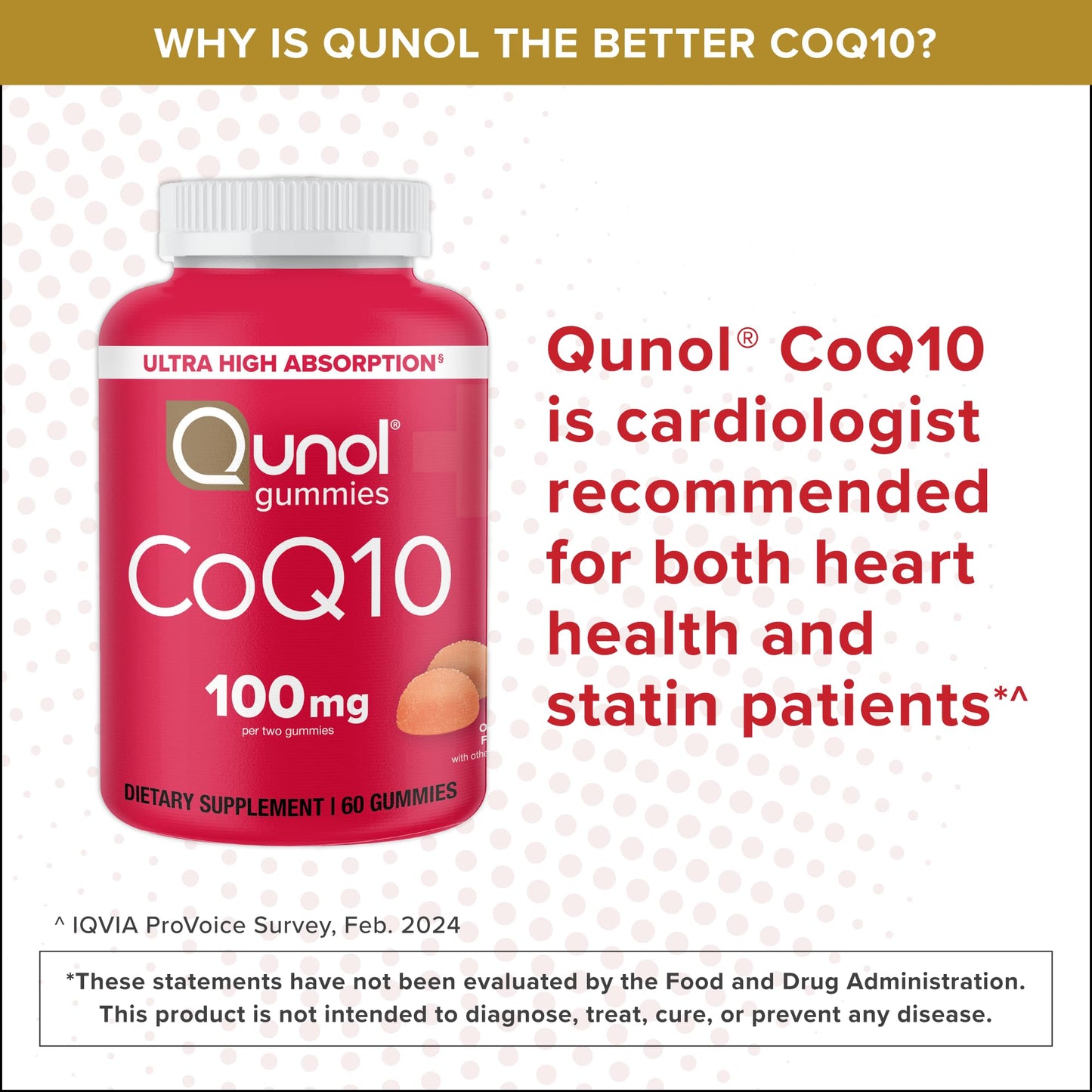 Qunol CoQ10 Gummies 100mg, 120 Count