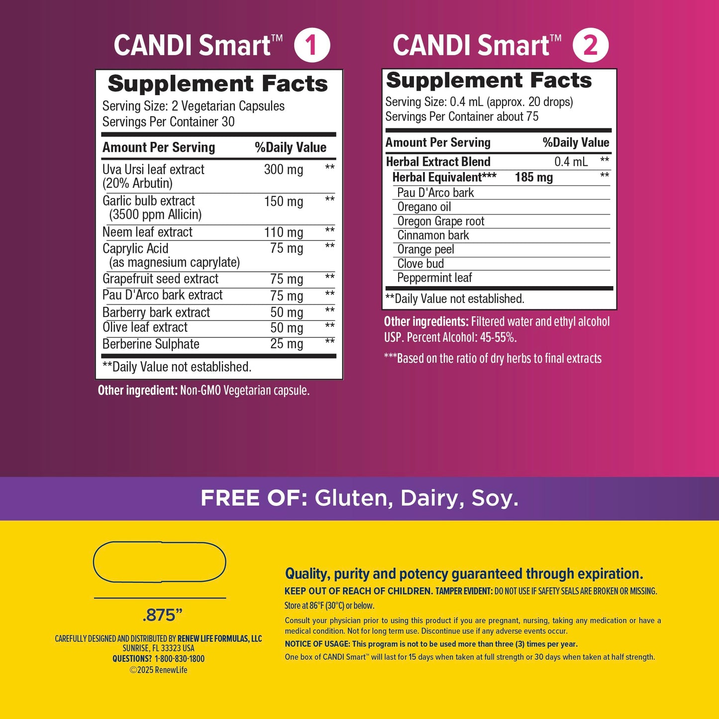 Renew Life CandiSmart 15 Day Yeast Cleanse Women's Care Formula Capsule 1