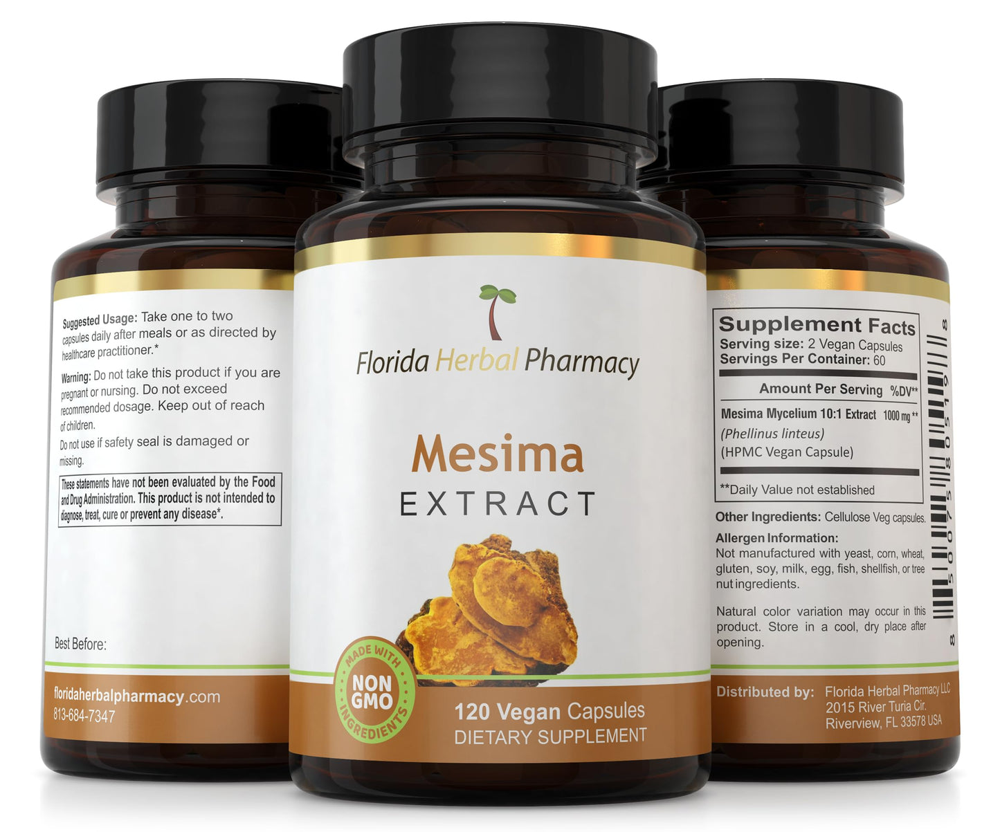 Florida Herbal Pharmacy Mesima Extract Supplement 120 Capsules
