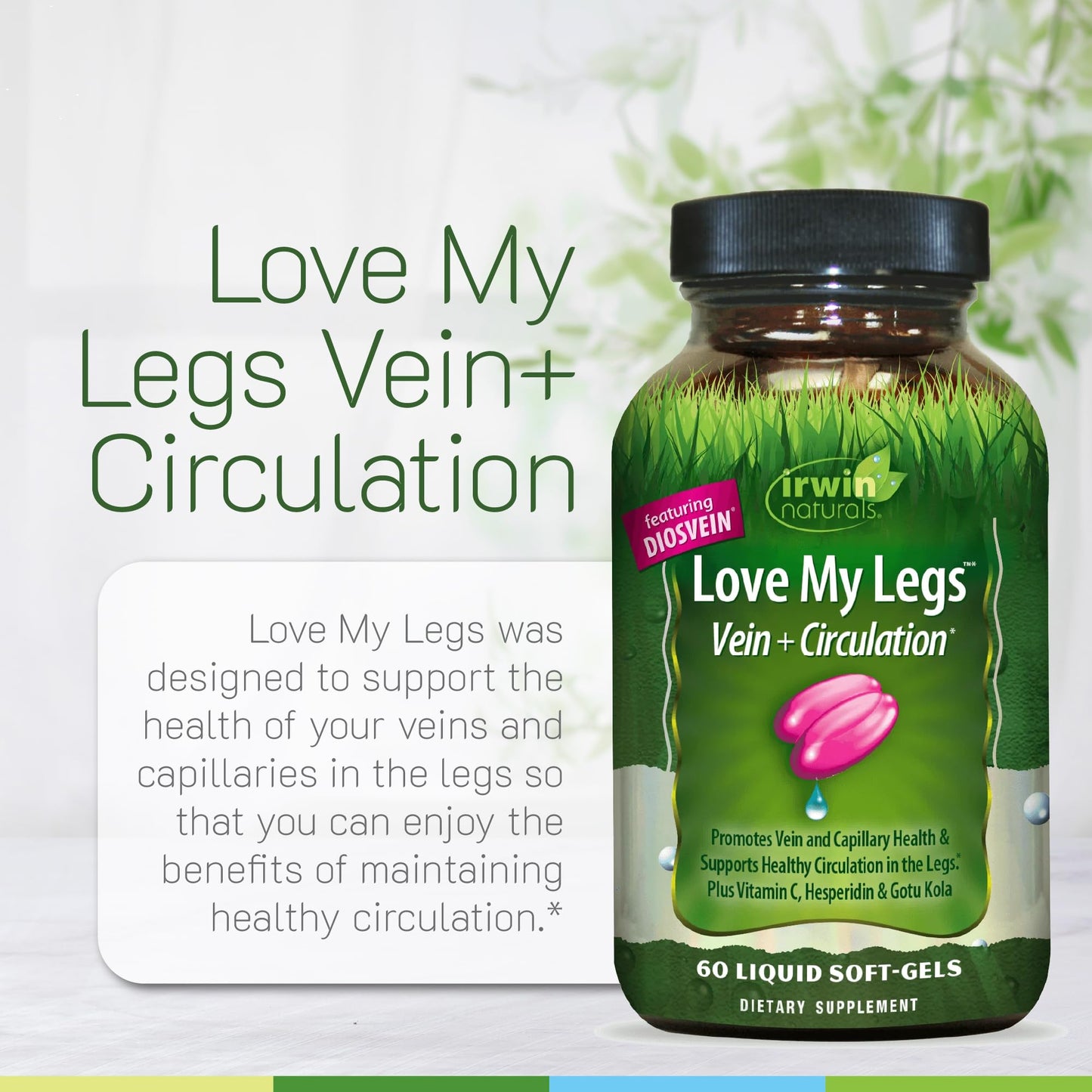 Irwin Naturals Love My Legs Vein & Circulation Support Formula Softgels 120