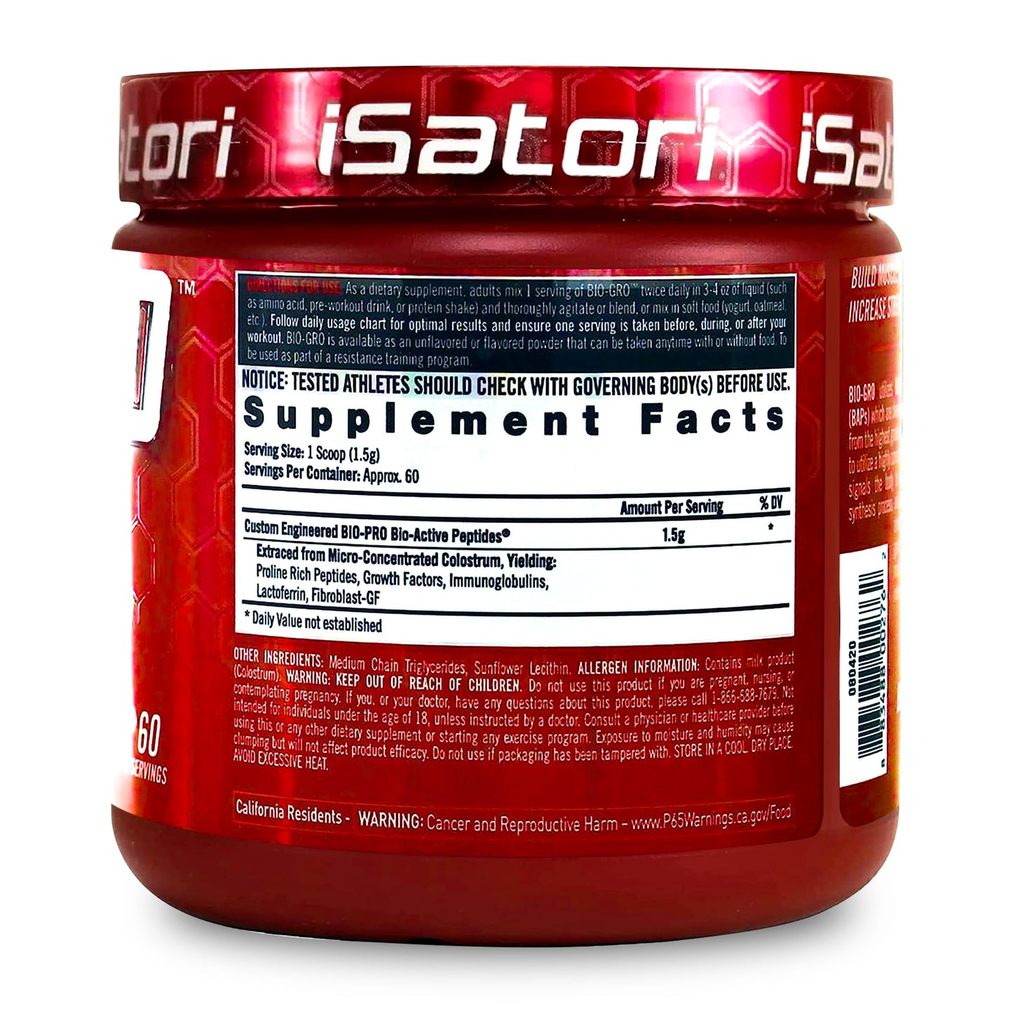 iSatori Bio-GRO Vanilla Ice Cream Protein Powder & Bio-Active Whey Protein Powder Unflavored, 40.5 Servings