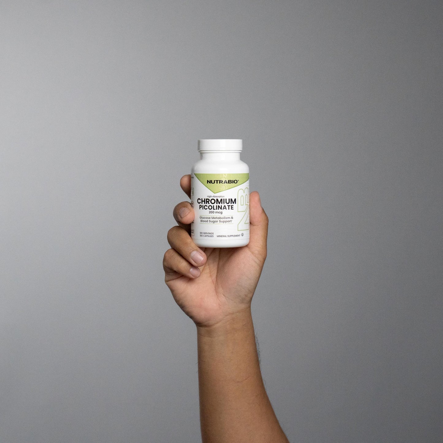 NutraBio Chromium Picolinate 200mcg Capsule 180 Count