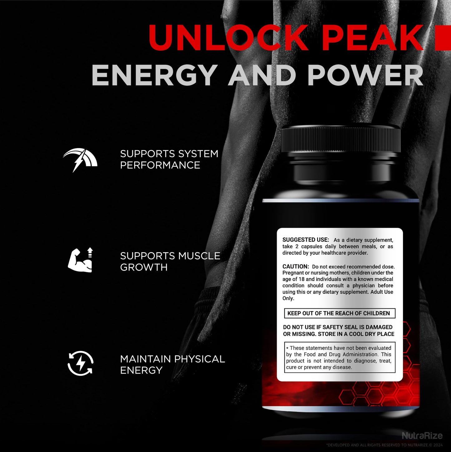 NutraRize Alpha Stallion Capsules 180 Capsules