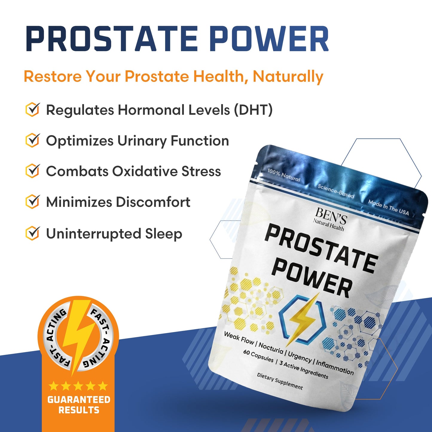 Ben's Natural Health Prostate Power Supplement 60 Capsules