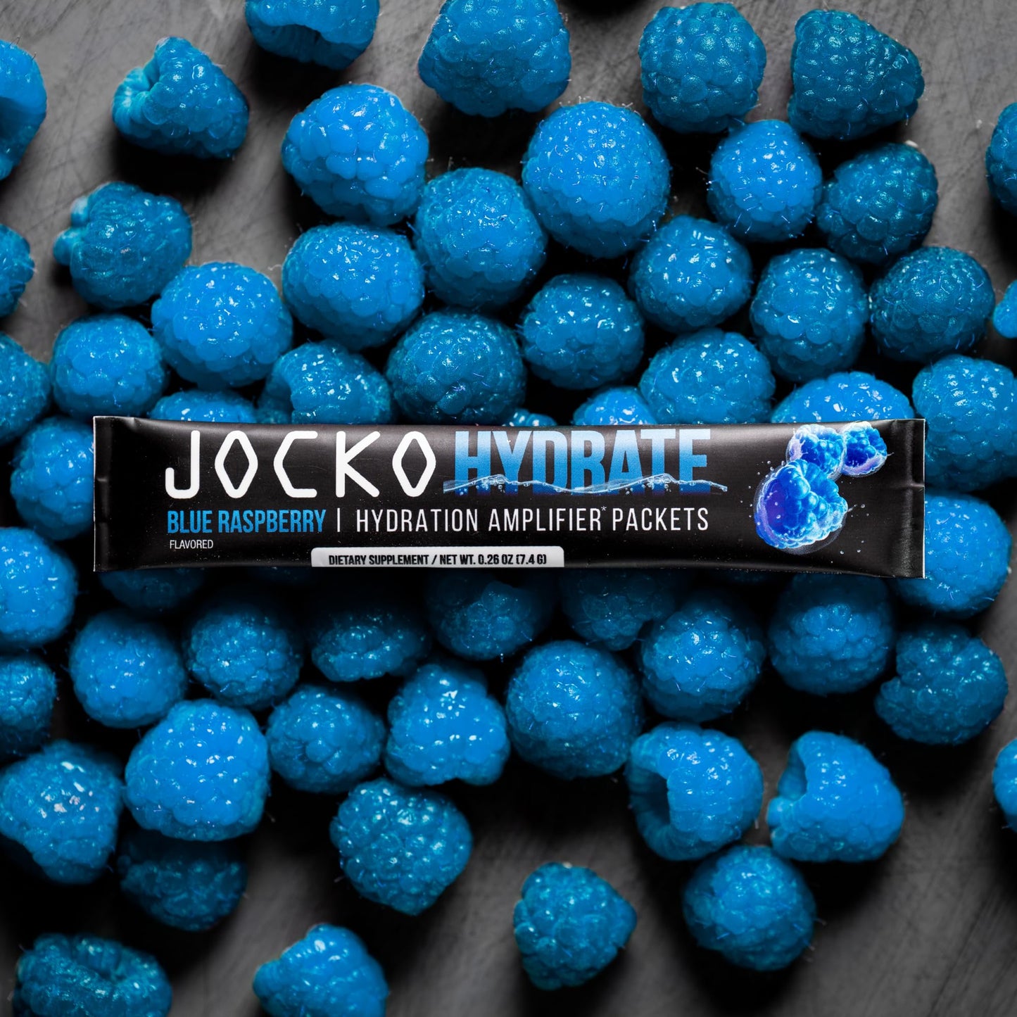 Jocko Fuel Hydrate Electrolytes Powder, 16 Packets, Blue Raspberry