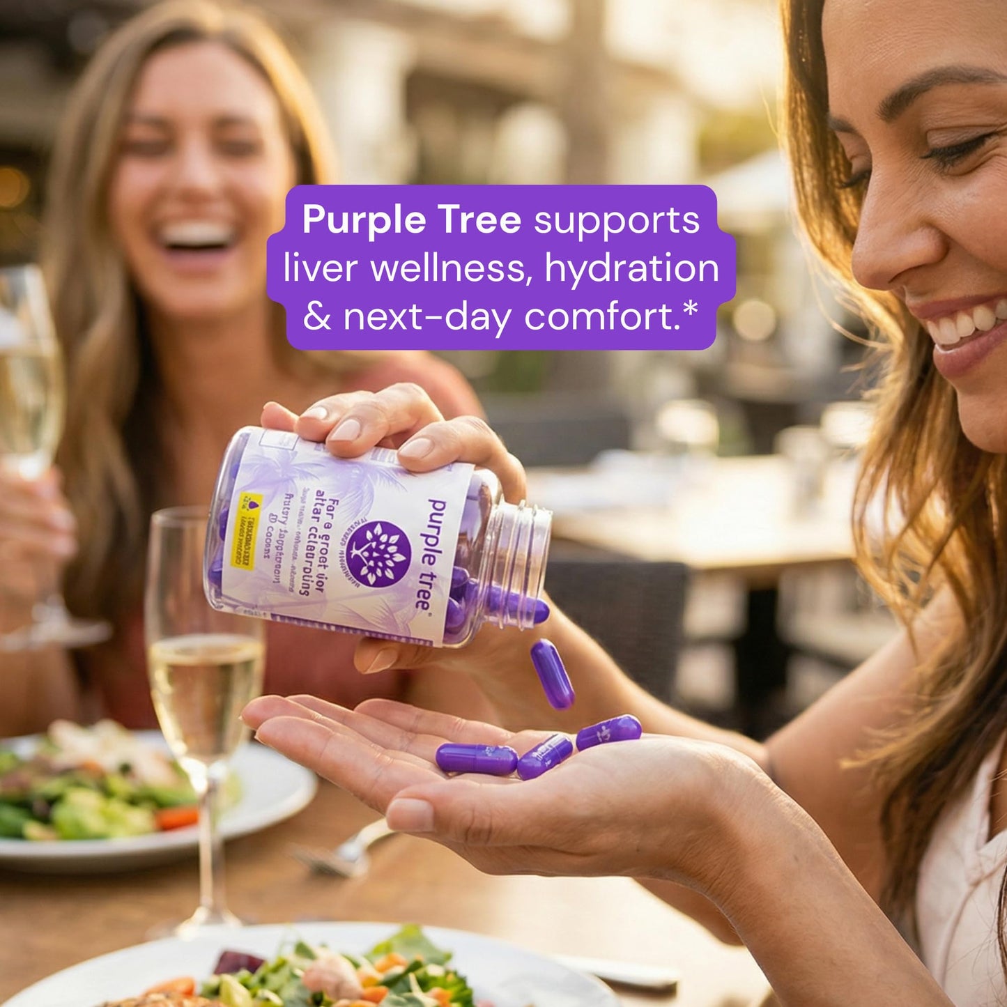 Purple Tree Post-Drink Wellness Liver Support & Hydration Supplement with DHM, Milk Thistle, Electrolytes & Vitamins, 120 Capsules