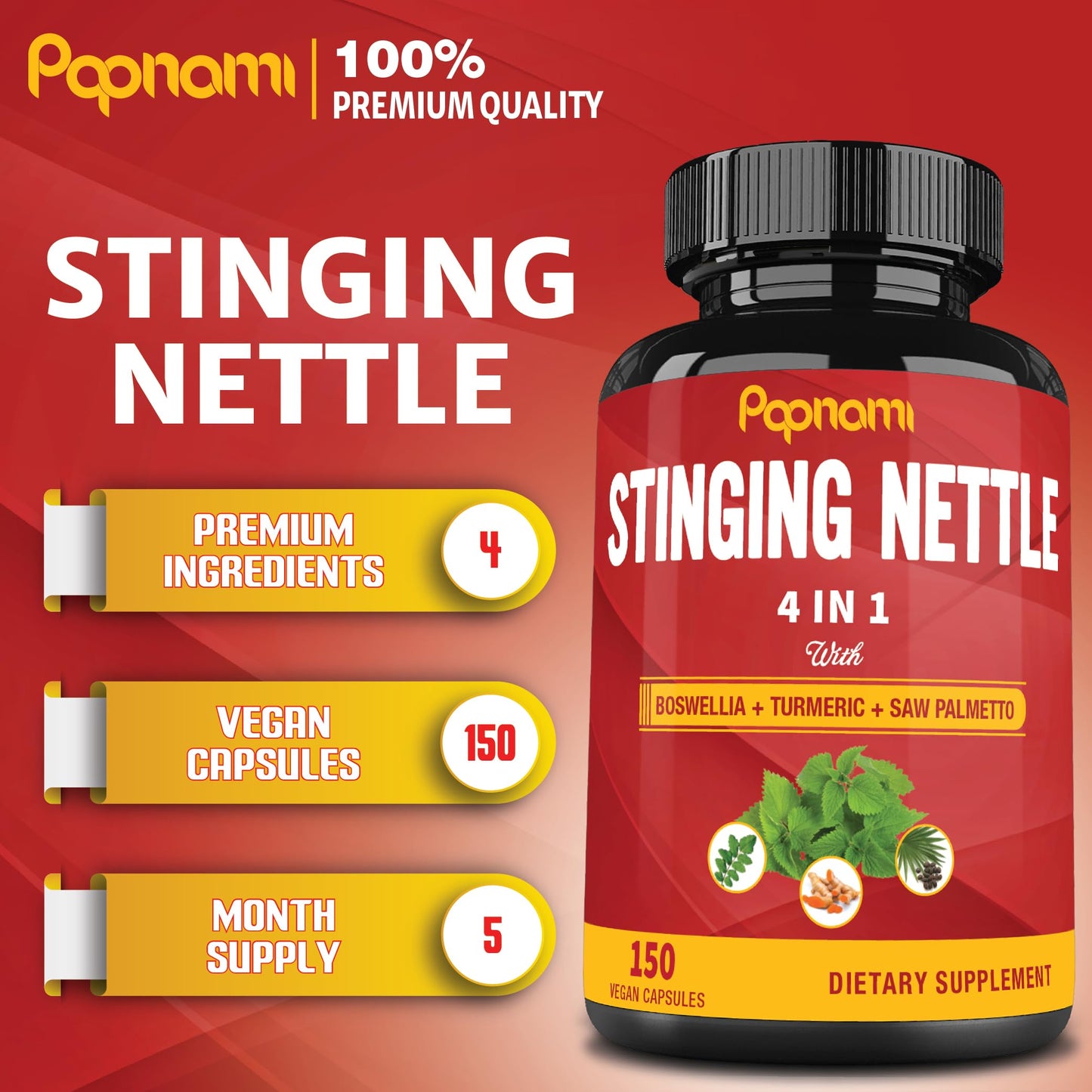 Papnami Stinging Nettle Extract Capsule 150 Count
