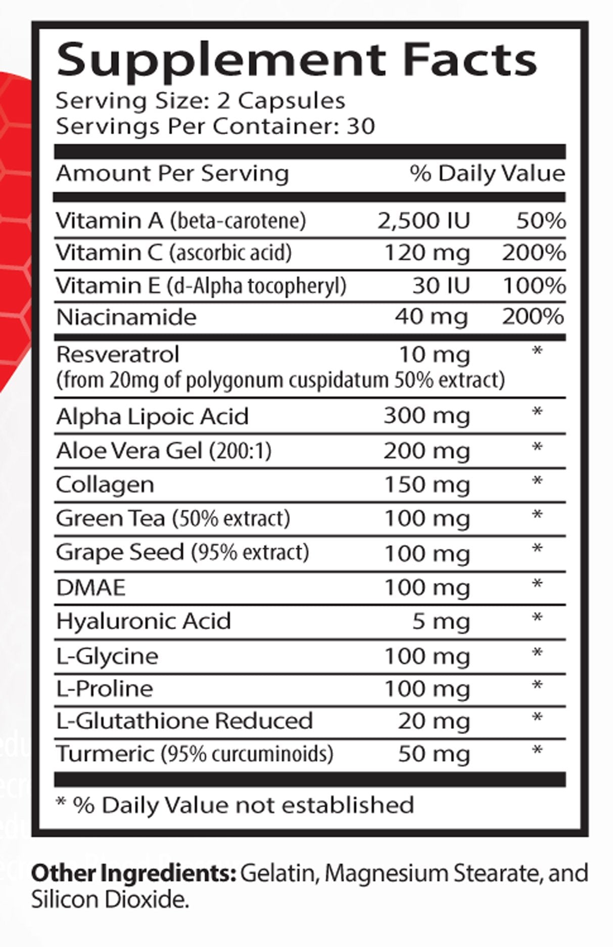 Healthy Supplements LLC Anti-Wrinkle Complex Capsules, 60 Count
