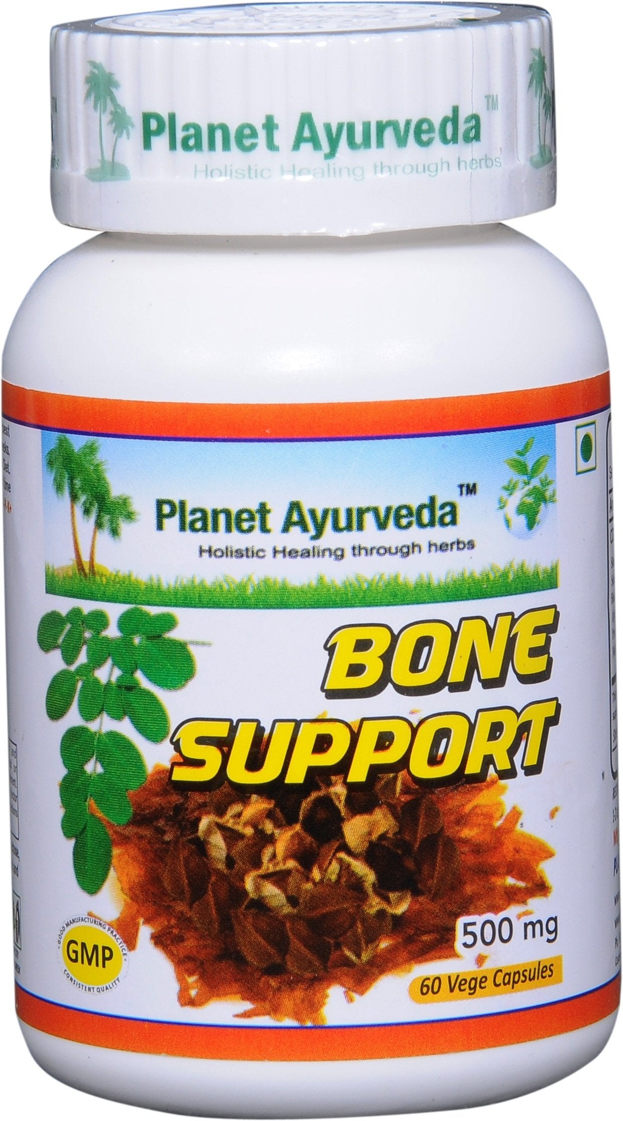 Planet Ayurveda Bone Support 500mg Veg Capsules (2 Bottles)