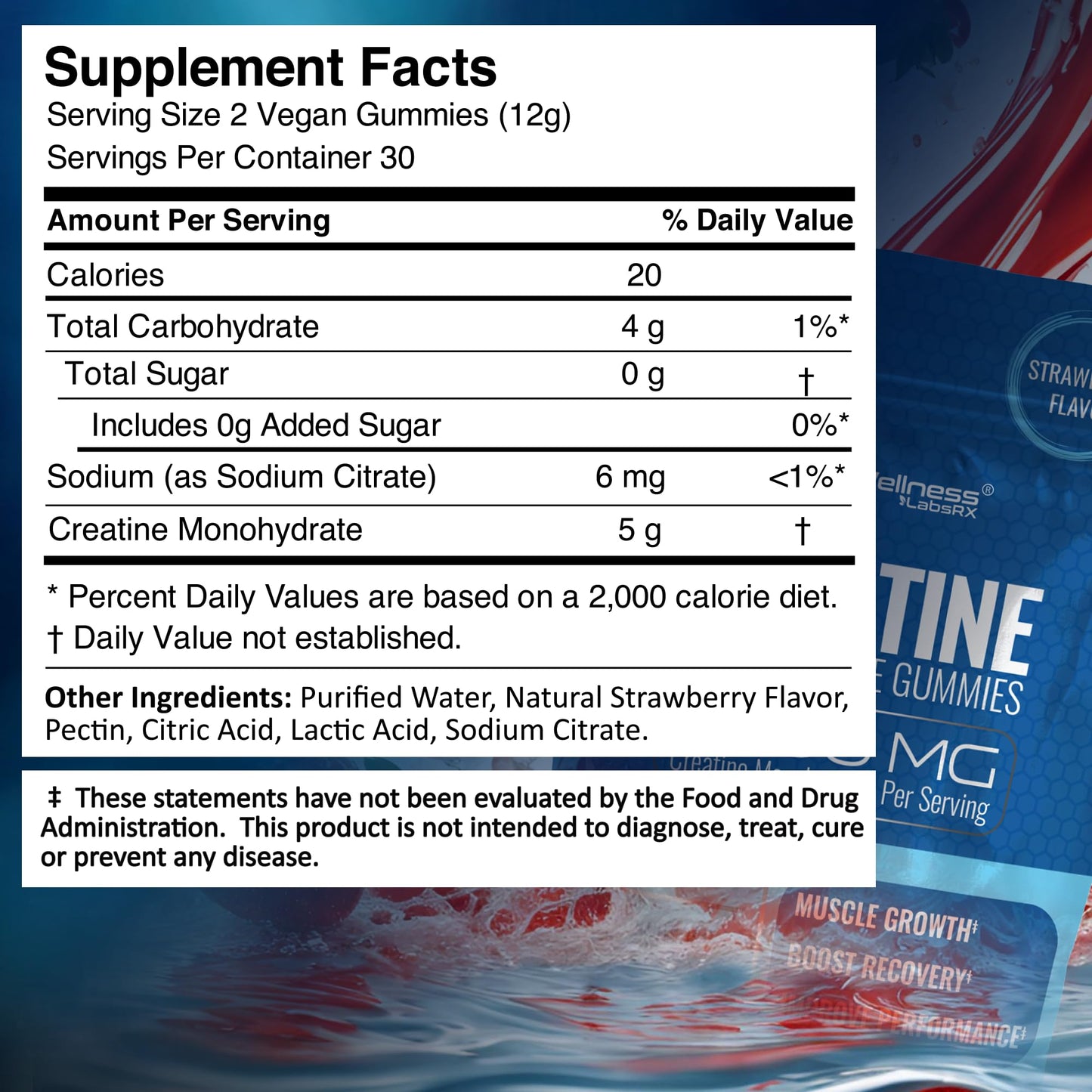 WELLNESS LABSRX Creatine Monohydrate Gummy 60