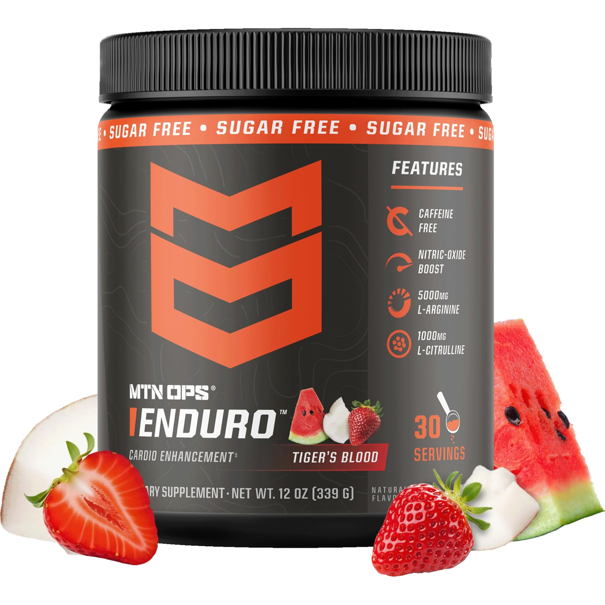 MTN OPS Enduro Stim-Free Pump Pre Workout Powder 11.6 Ounce