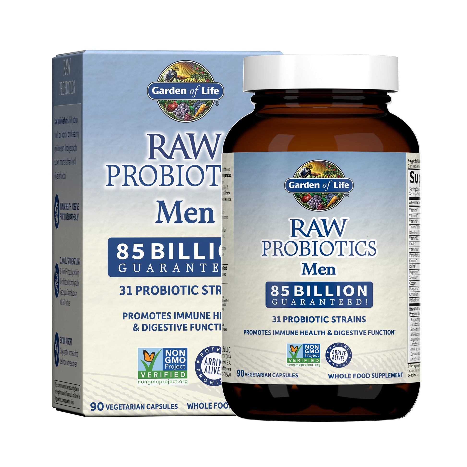 Garden of Life Raw Probiotics for Men Capsules 90 Count