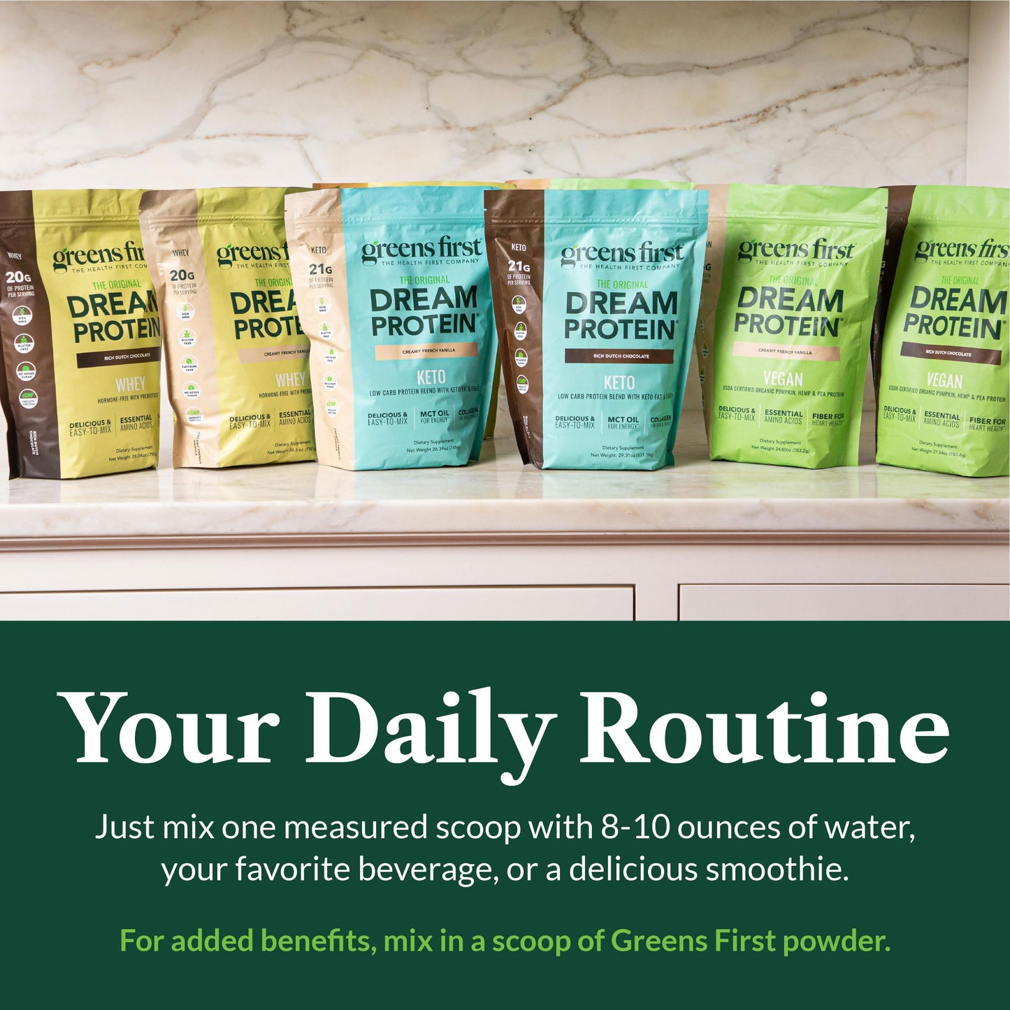 Greens First Dream Protein Powder Whey, 750 g