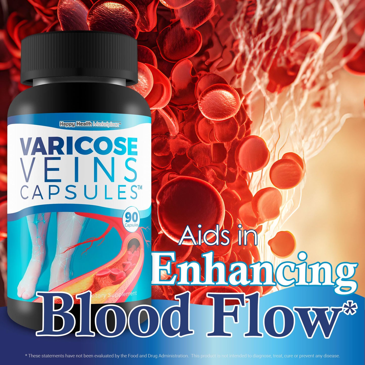 Happy Health Marketplace Varicose Veins Capsule 90 Count