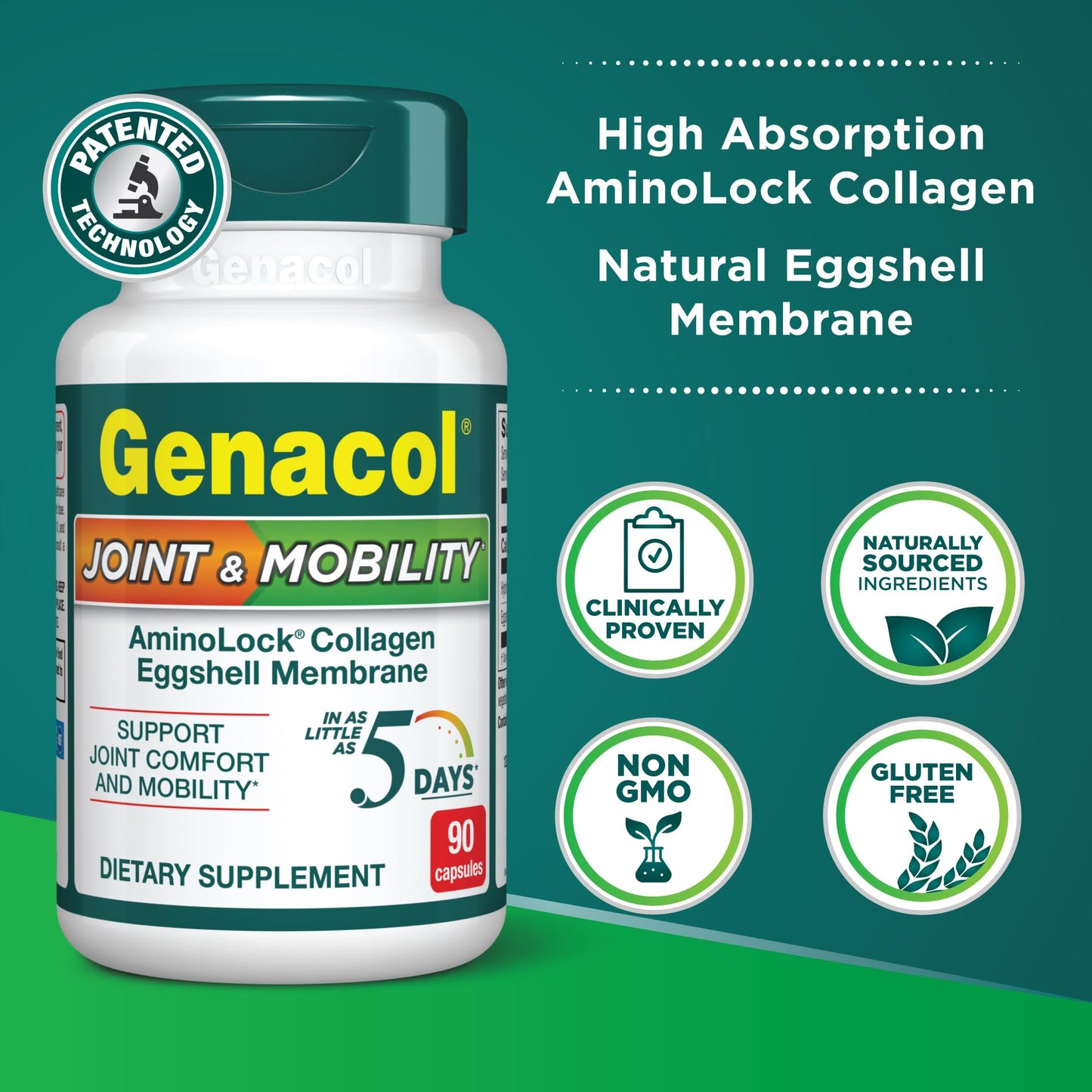 Genacol Joint & Mobility – Eggshell Membrane & Collagen, 90 Capsules