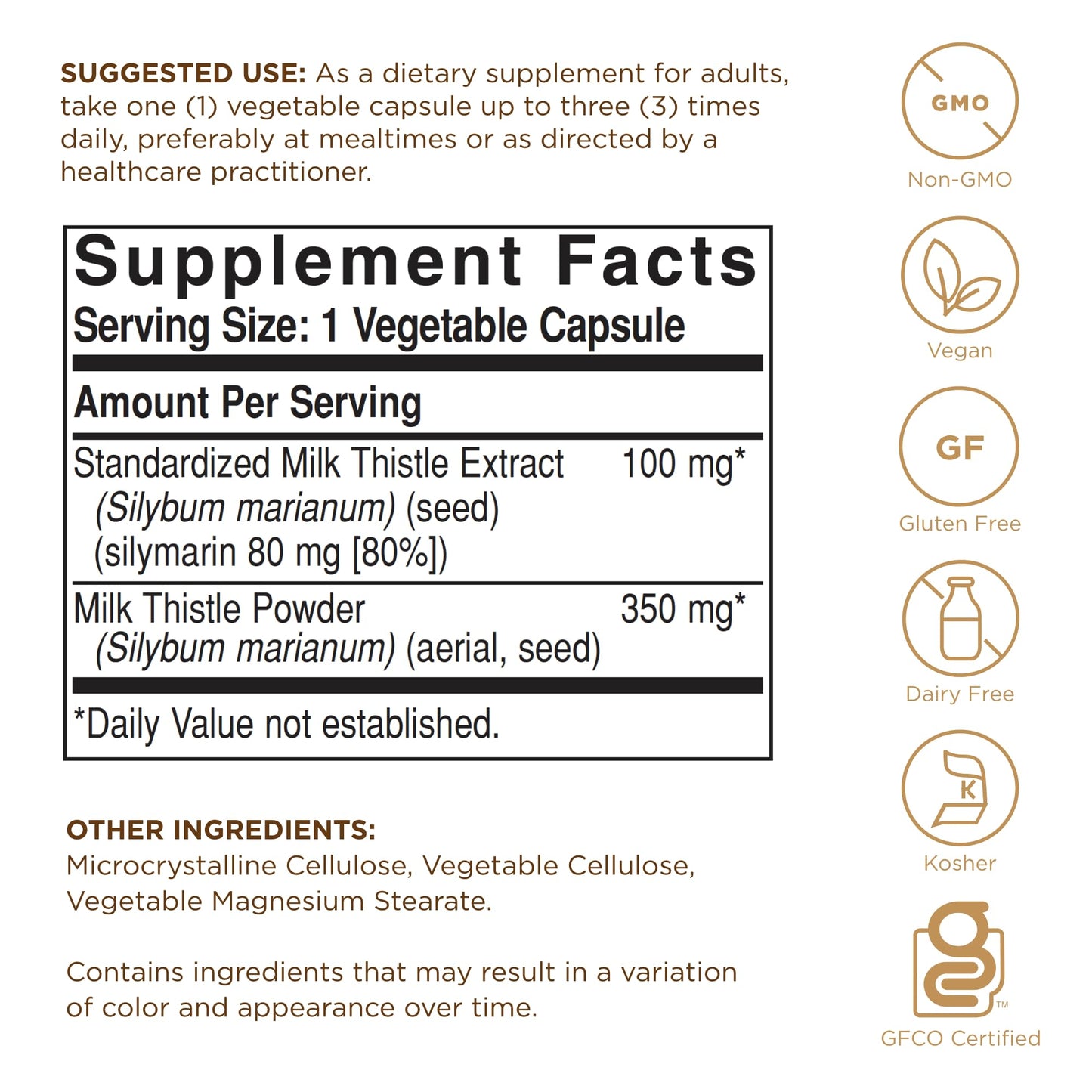 Solgar Full Potency Milk Thistle Capsules, 100