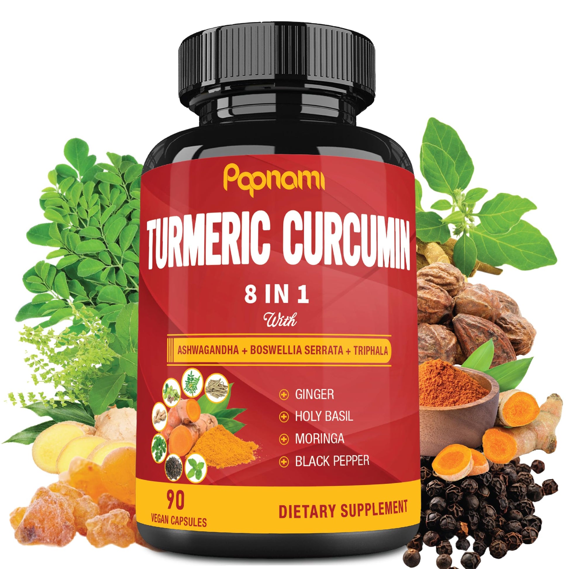 Papnami Turmeric Curcumin Extract Capsules, 90 Count