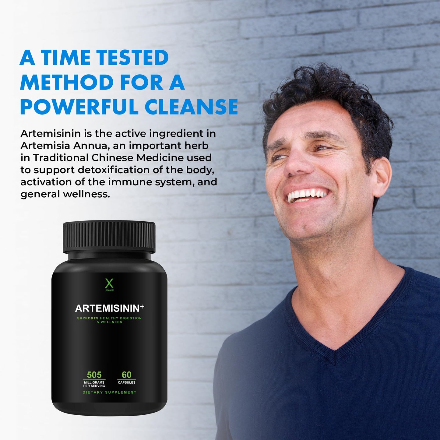 HUMANX Artemisinin 505mg with Bioperine Capsules, 60 Count