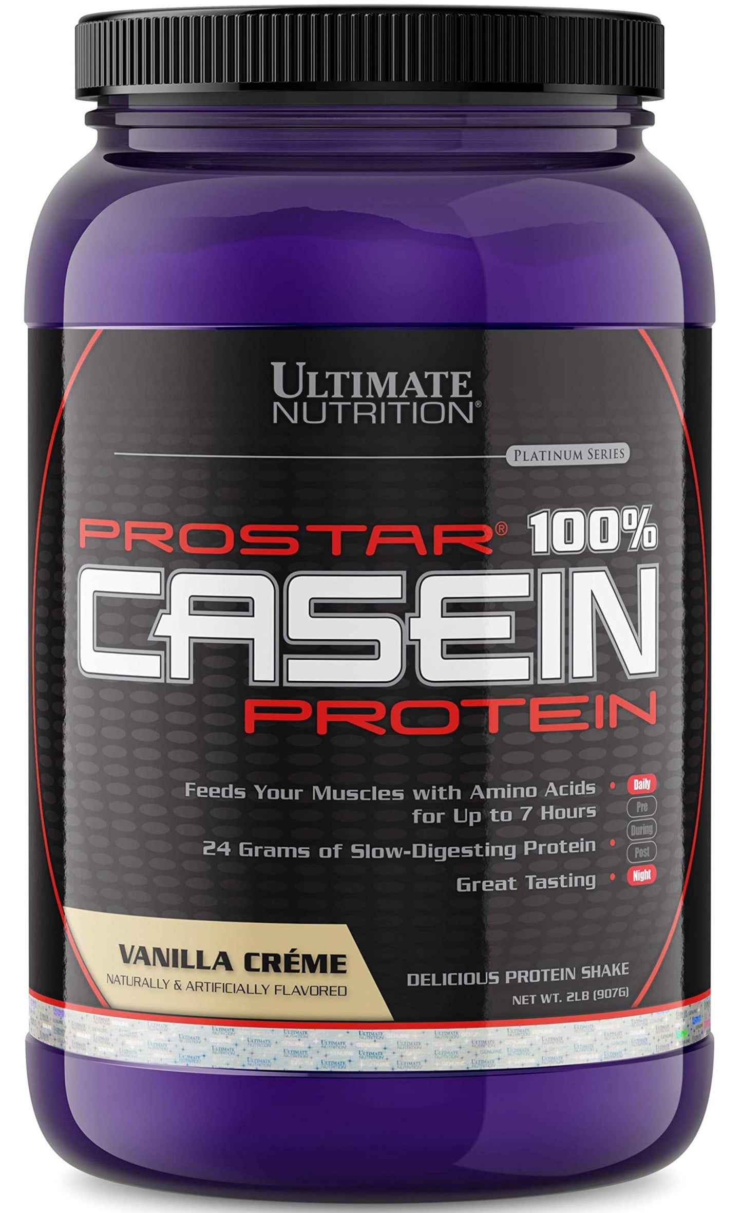 Ultimate Nutrition Prostar Micellar and Hydrolyzed Casein Protein Powder - Fat Free Overnight Muscle Growth and Recovery with BCAAs, Vanilla, 32 Servings