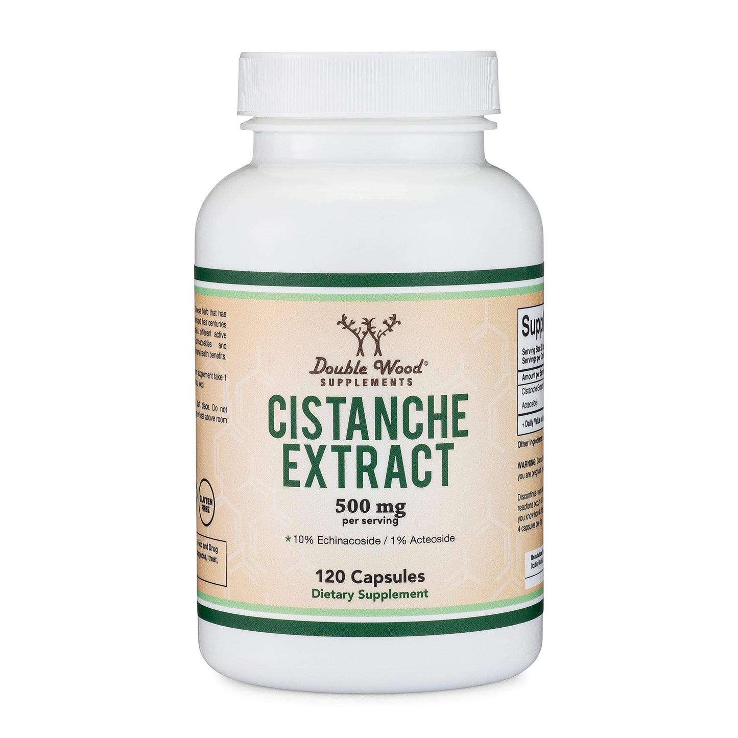 Double Wood Supplements Cistanche Tubulosa Extract 500mg Capsule, 120 Count