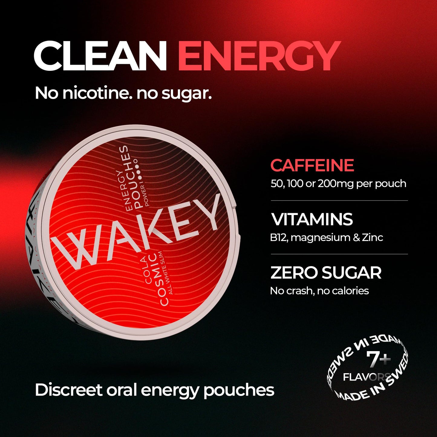 Wakey Energy Pouches Caplet, 3 Caplets