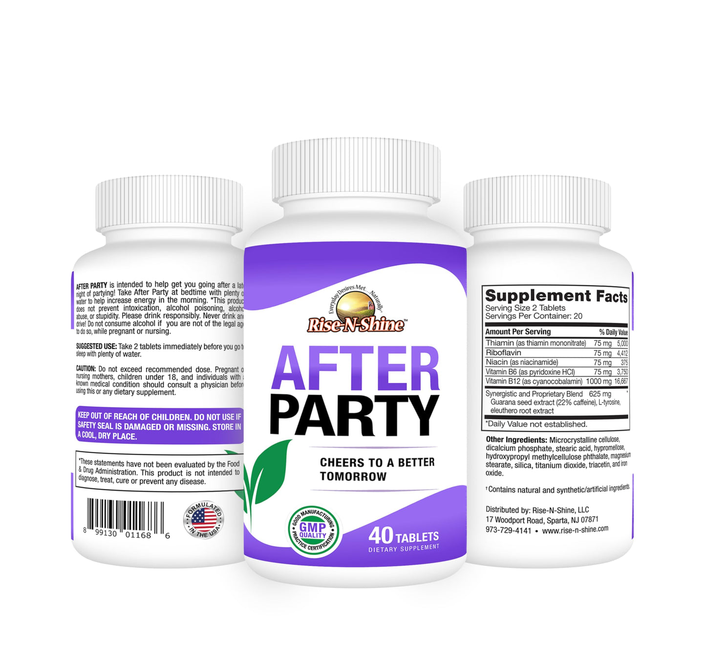 Rise-N-Shine After Party Time Release Energy Support 40 Tablets