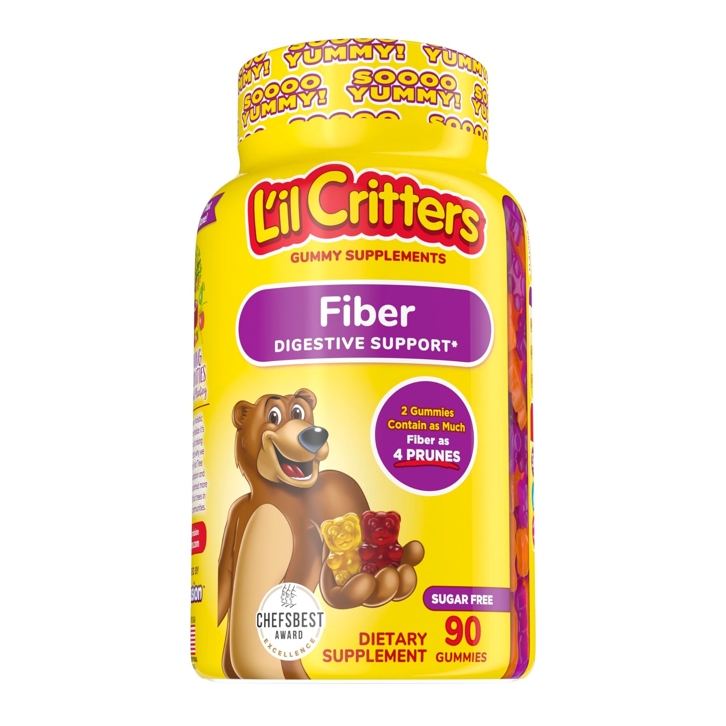 Lil Critters Fiber Daily Gummy Supplement for Kids, 90 Gummies