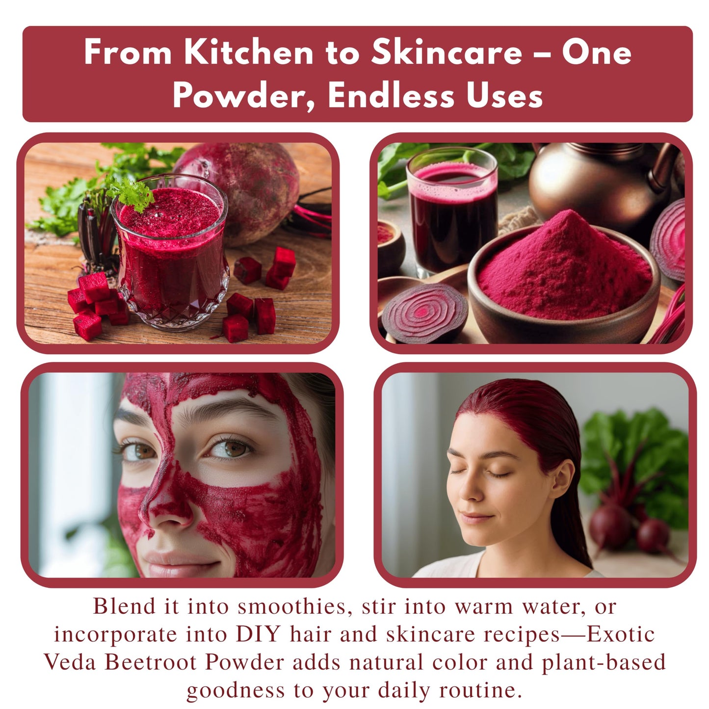 Exotic Veda Organic Beetroot Powder 3.53 oz