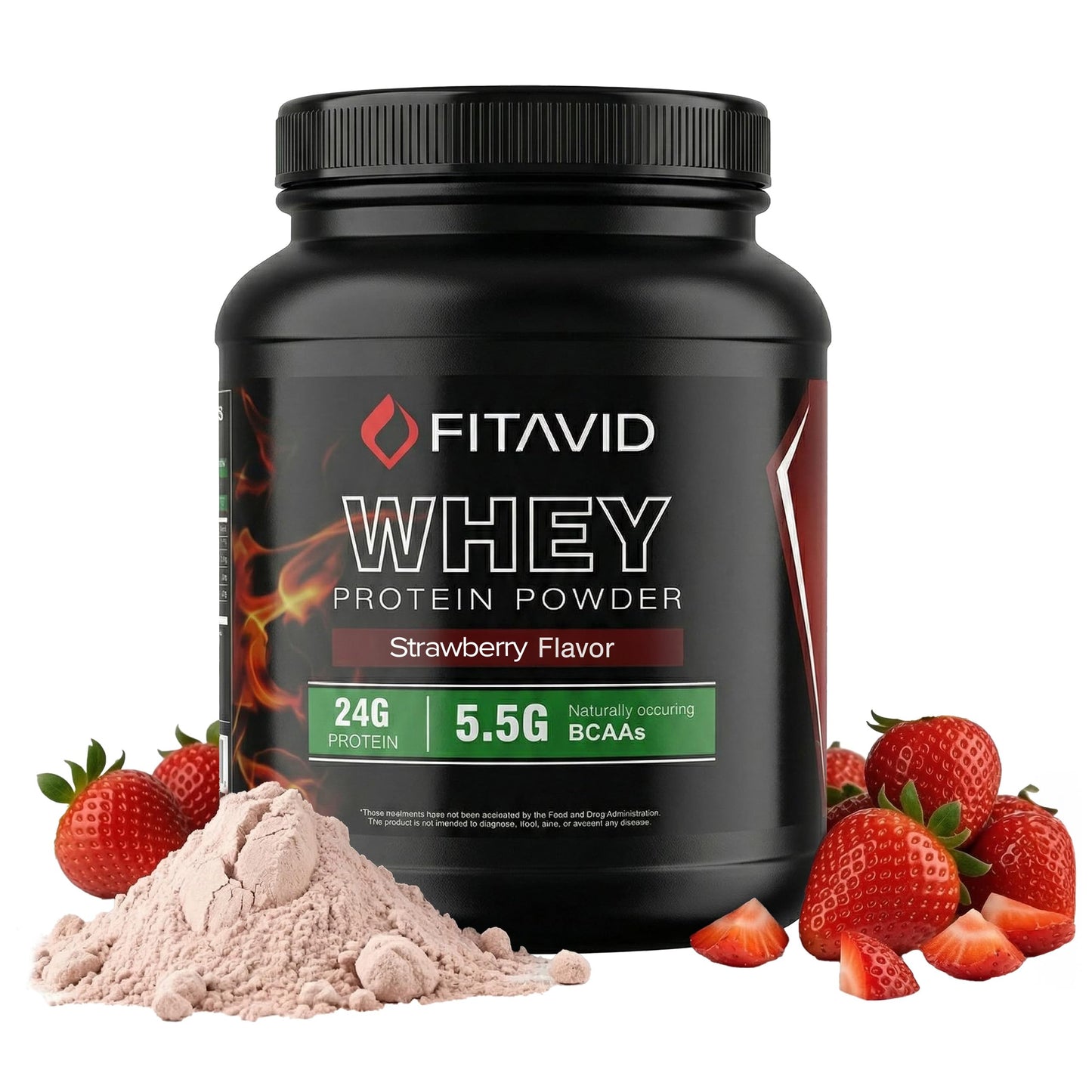 FITAVID Whey Protein Powder, 32 Servings