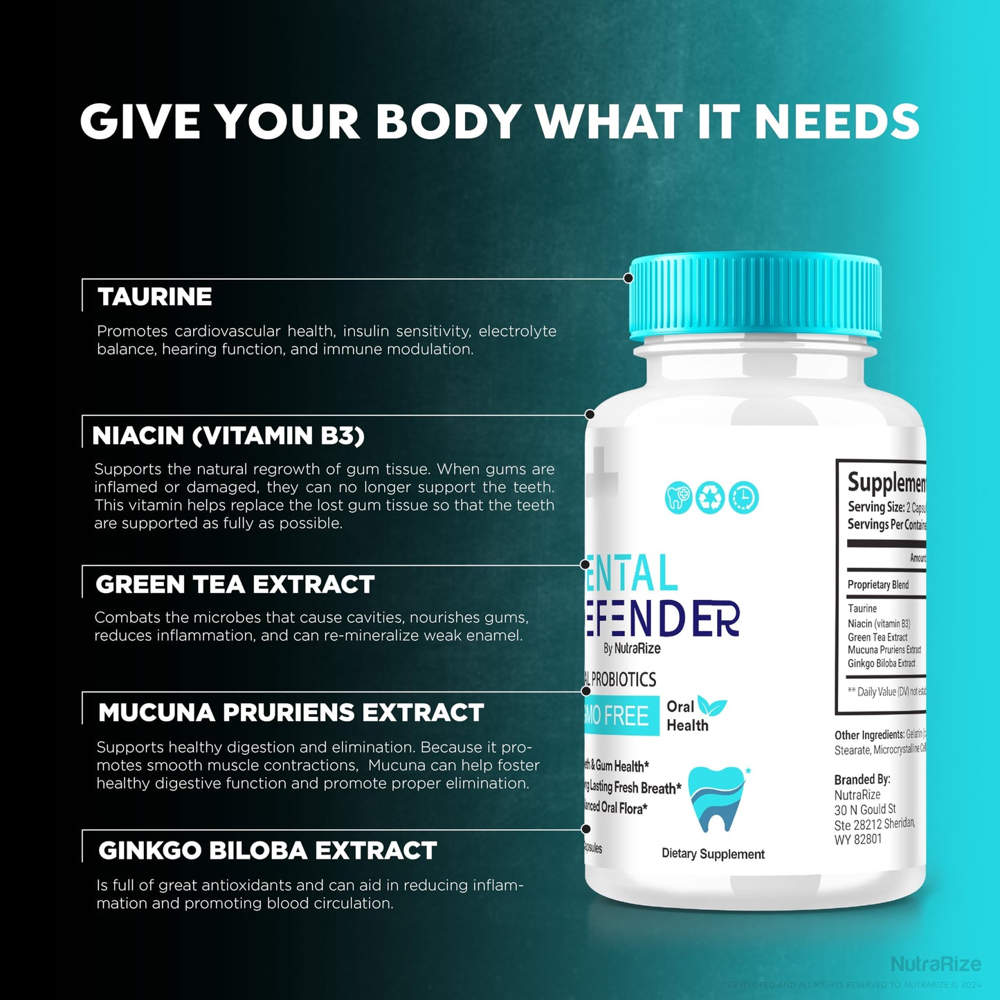 NutraRize Dental Defender Capsules, 120 Capsules