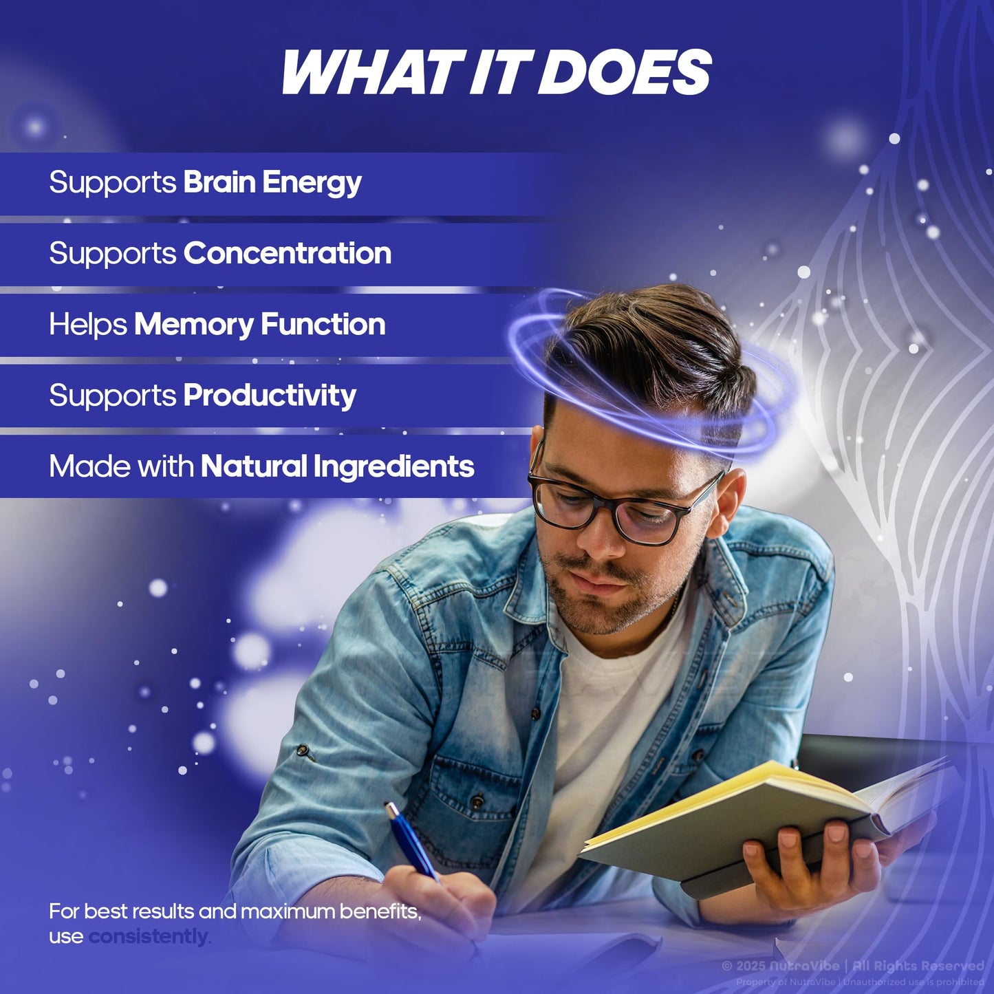 NutraVibe Memory and Mood Brain Capsule 60 Capsules