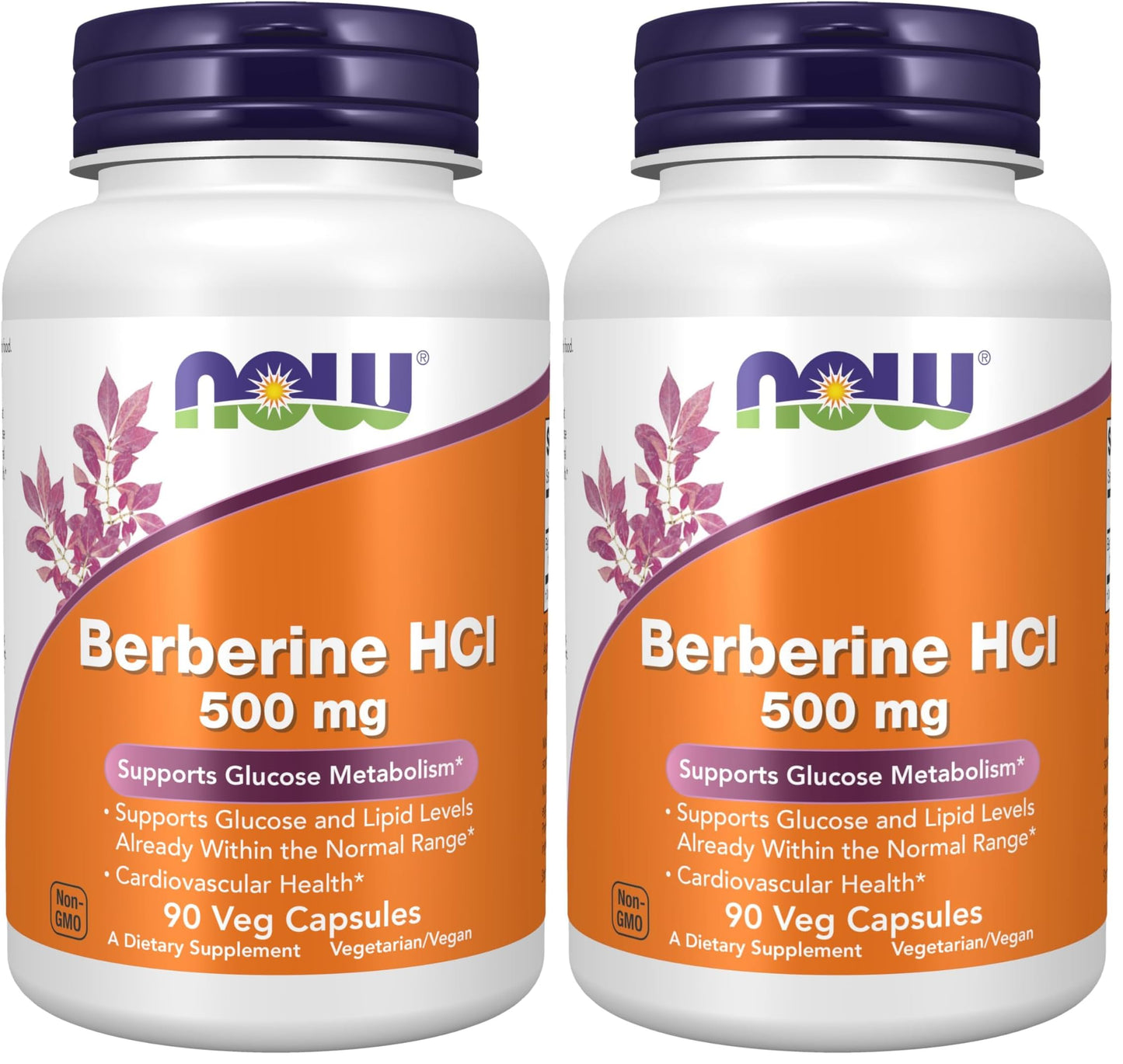 NOW Foods Berberine HCL 500 mg Supports Glucose Metabolism*, Capsule, 180 Count