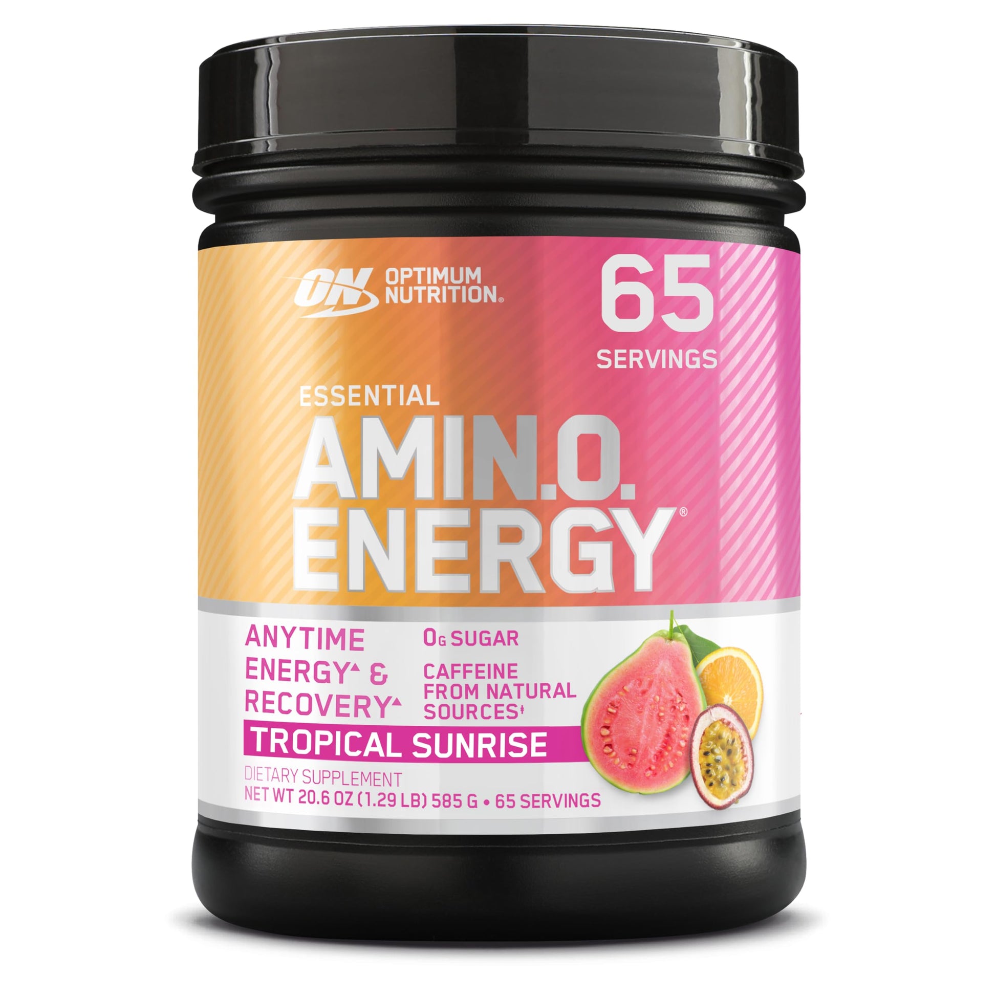 Optimum Nutrition Amino Energy - Pre Workout with Green Tea, BCAA, Amino Acids, Keto Friendly, Green Coffee Extract, Energy Powder - Tropical Sunrise, 20.6 Ounces