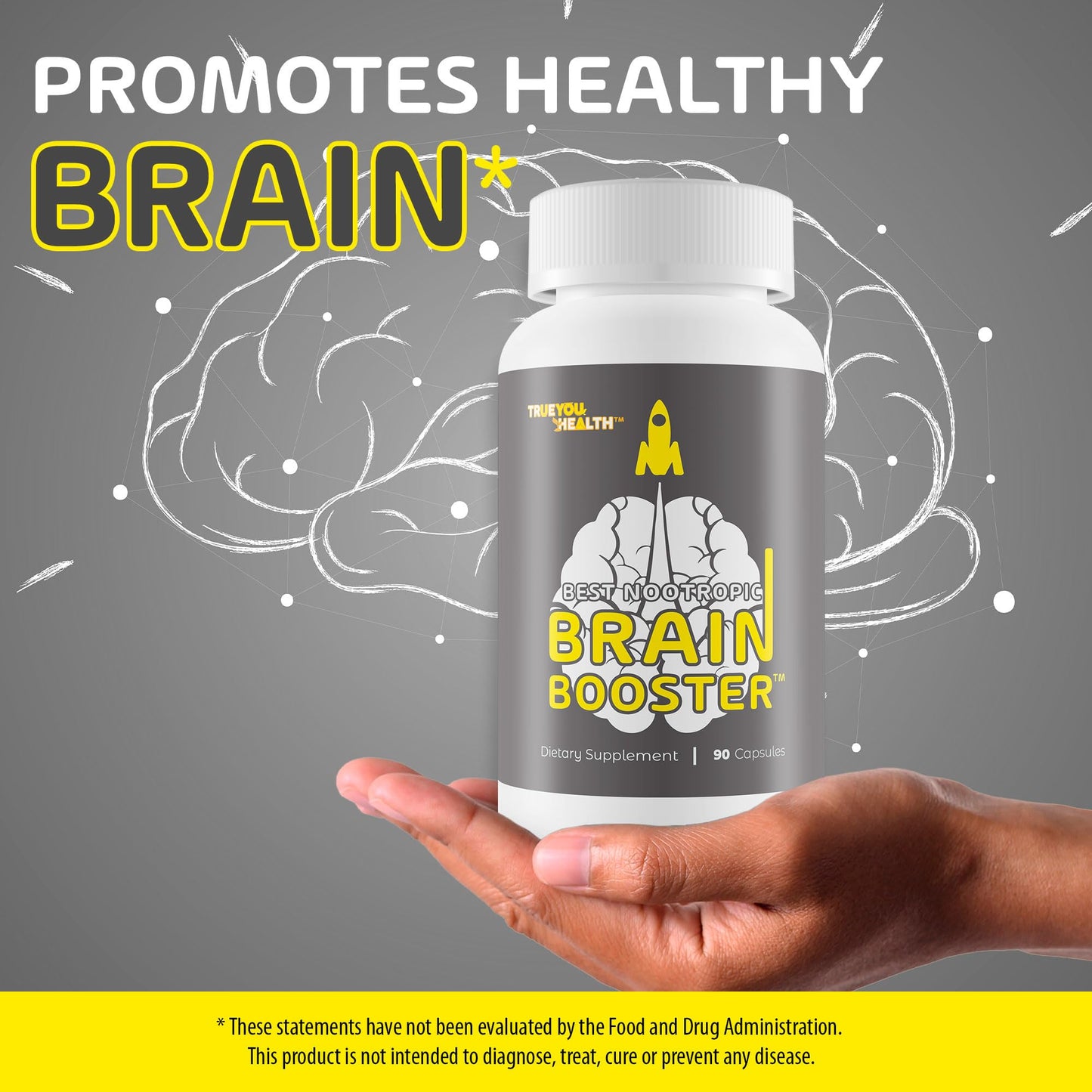 Generic Best Nootropic Brain Booster Capsule 90 Count