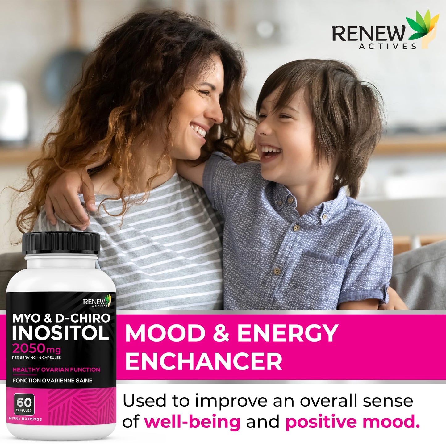 Renew Actives Myo-Inositol & D-Chiro Inositol Capsules, 60 Capsules