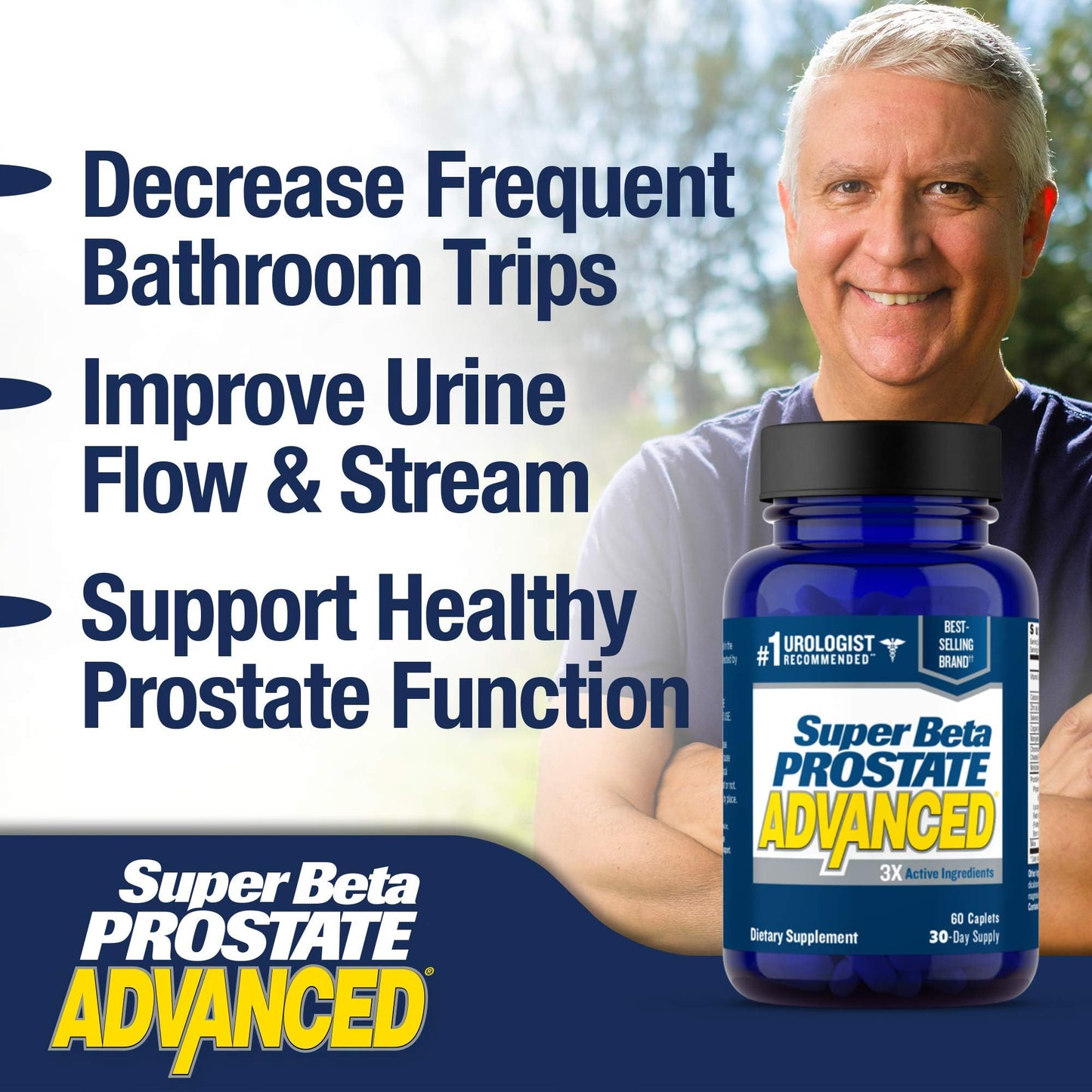 SUPER BETA PROSTATE Advanced Prostate Supplement with Beta Sitosterol Caplets 180