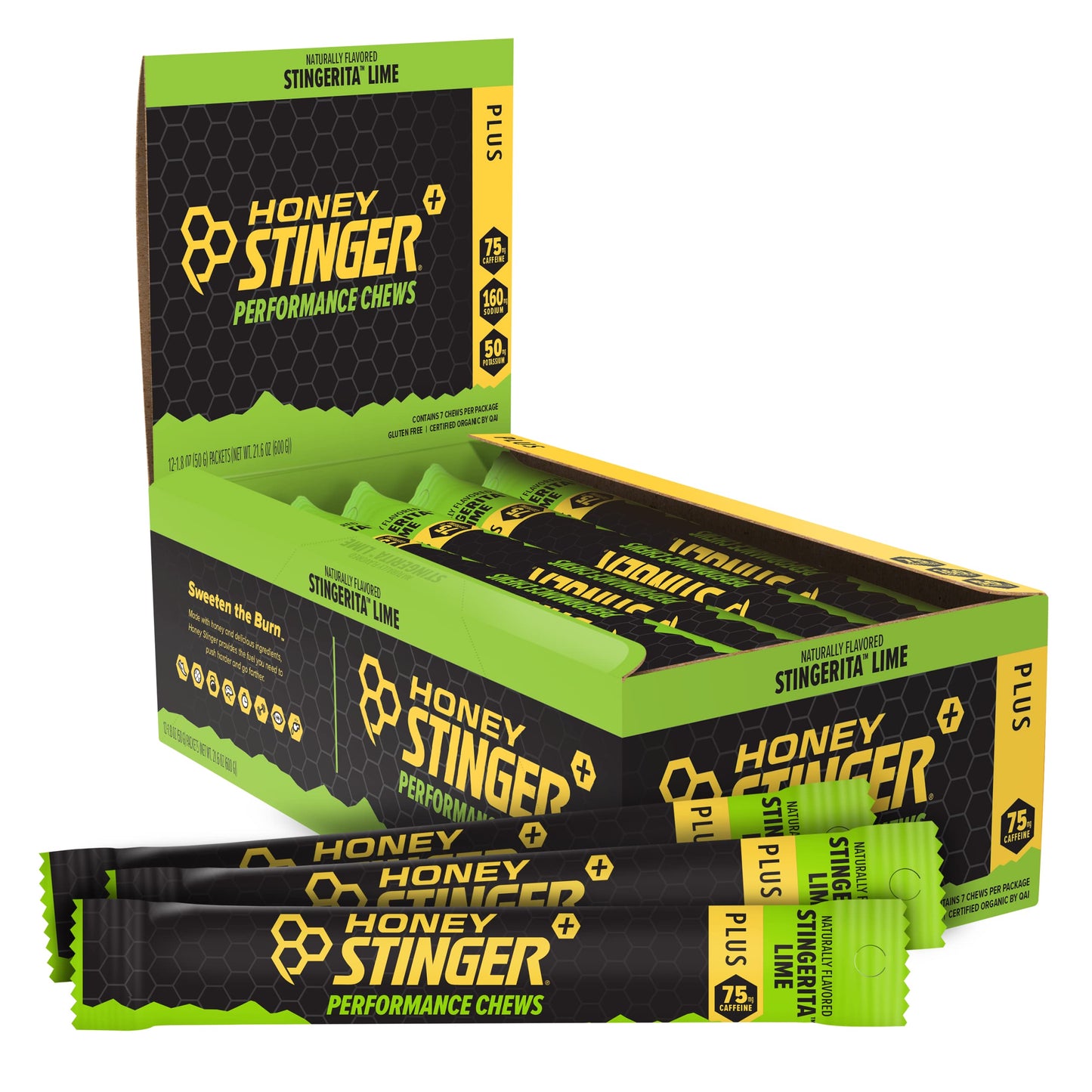 Honey Stinger Stingerita Lime Performance Energy Chews, 12-Pack, 21.6 oz