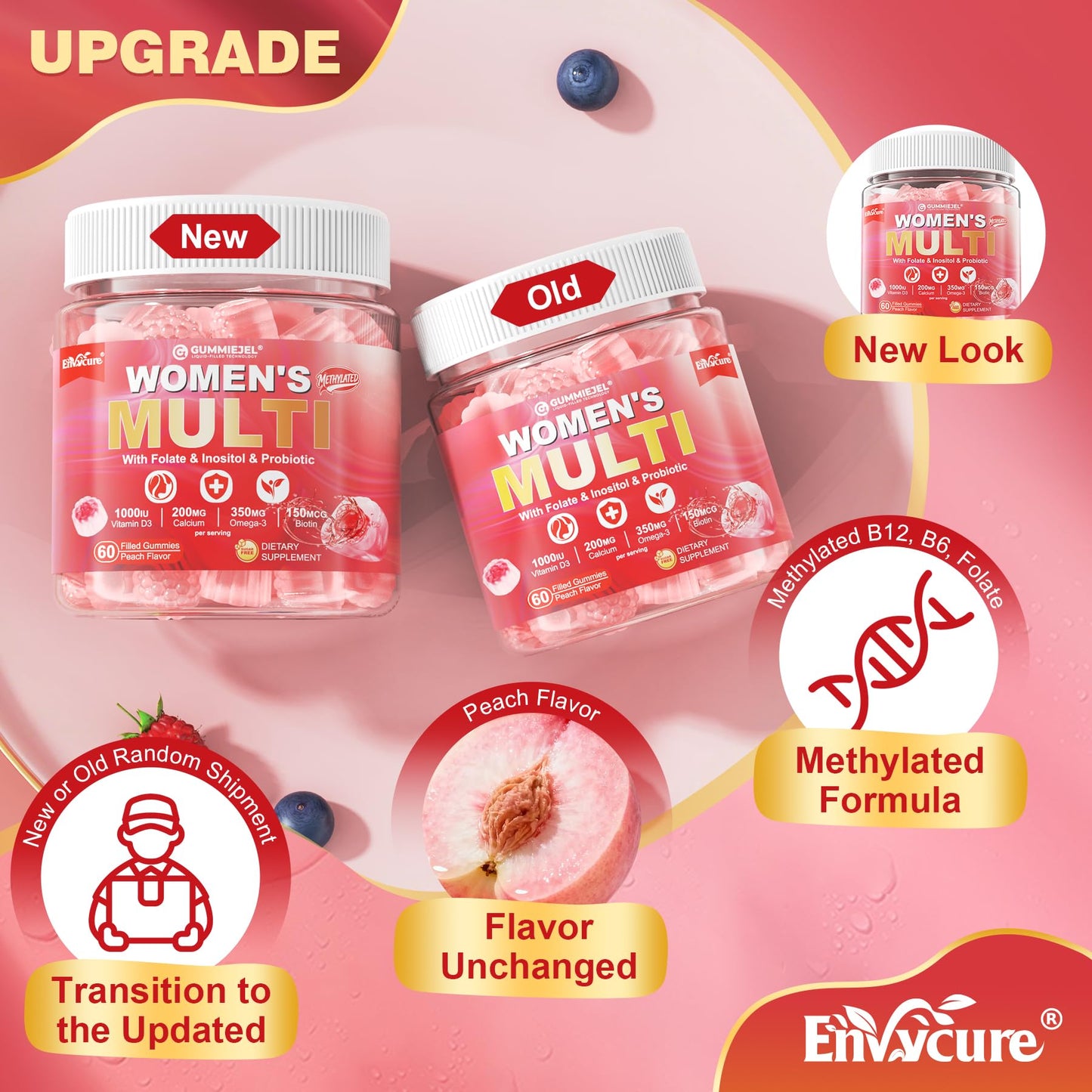 EnvyCure Women's Multivitamin Gummies, 120 Gummies
