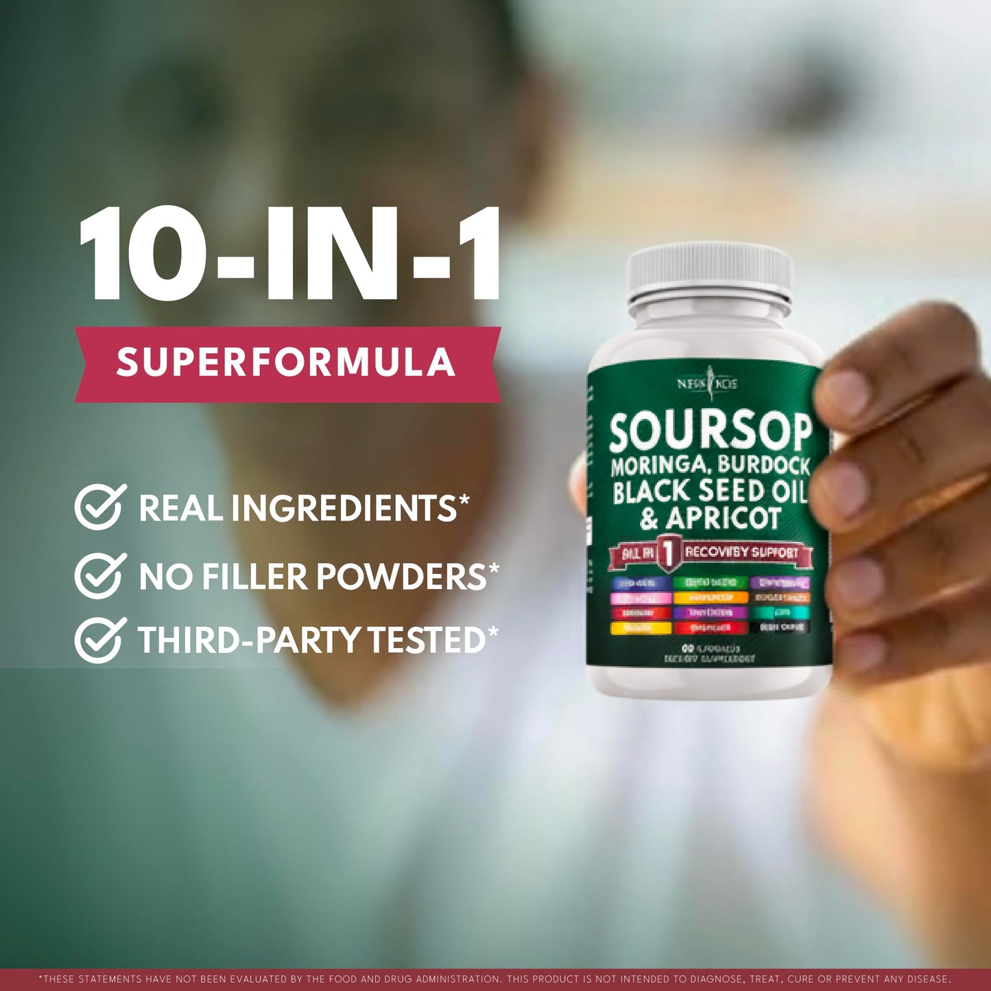 NEW AGE Soursop Supplement 120 Capsules