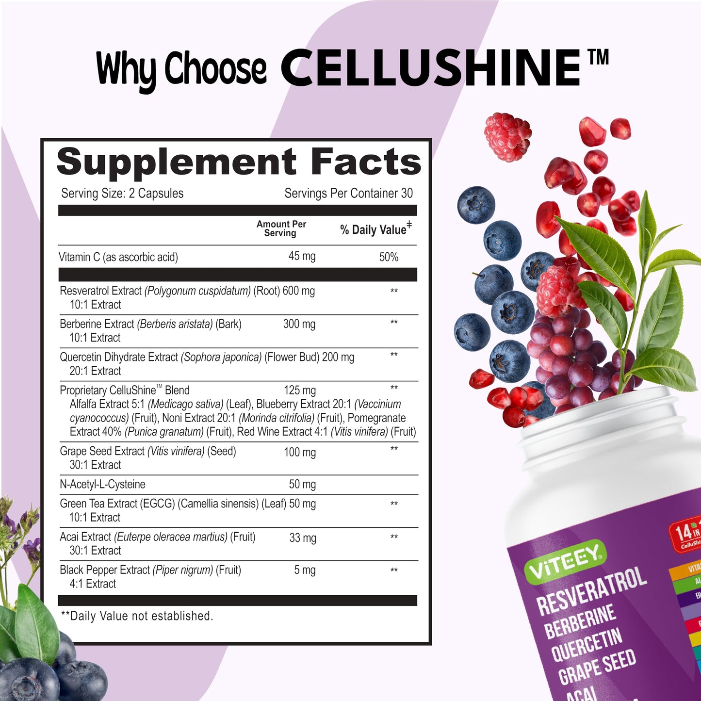 Viteey 14in1 CelluShine Capsule Blend, 60 Capsules