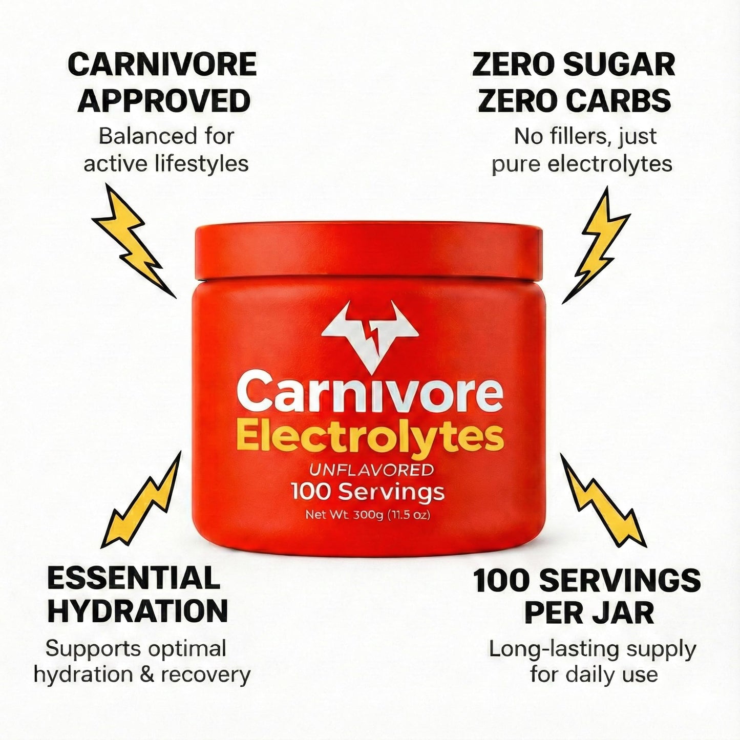 Rave Carnivore Electrolytes Powder 11.5 Ounce