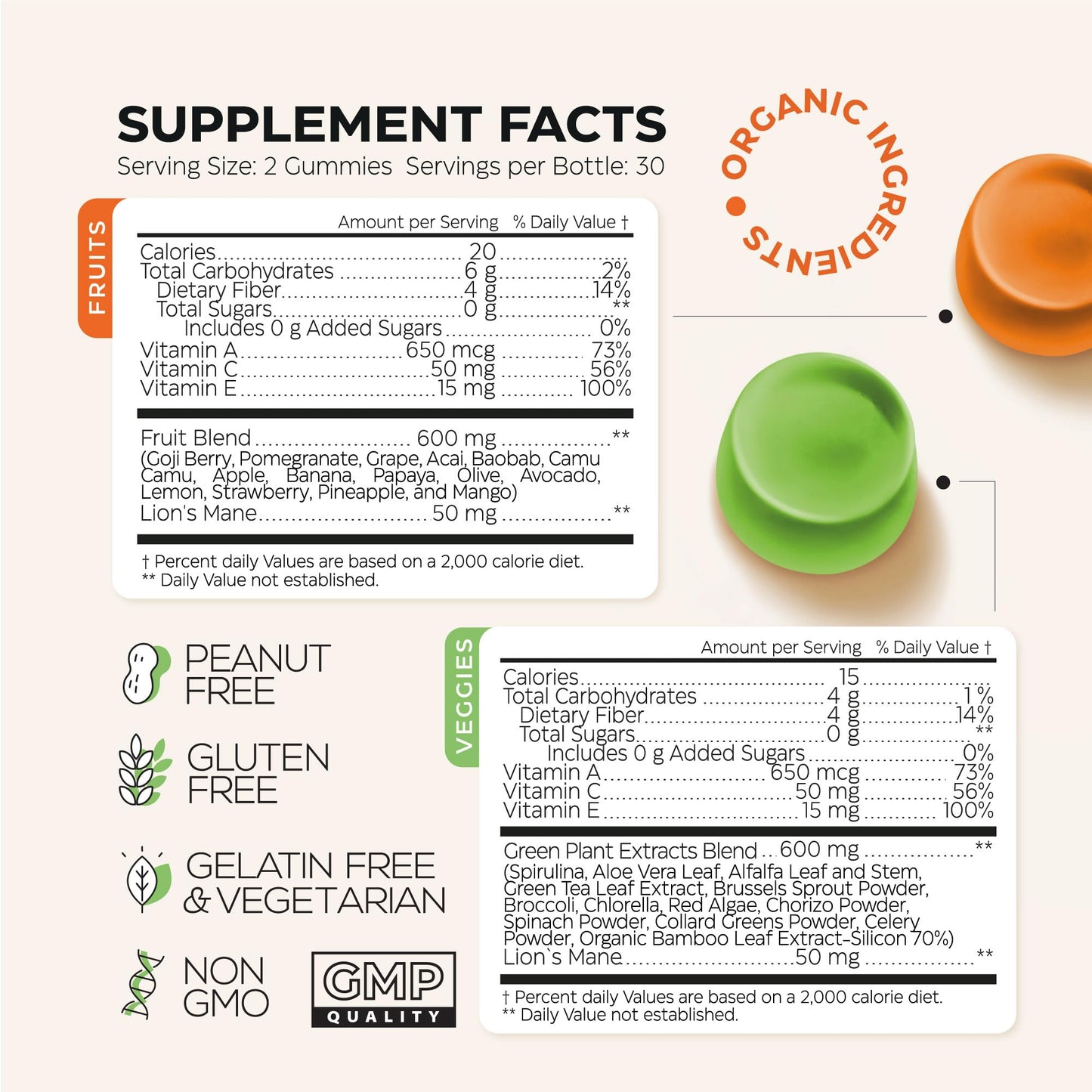 Wellneum Super Fruit Super Greens and Sea Moss Gummies Bundle, 240 Gummies