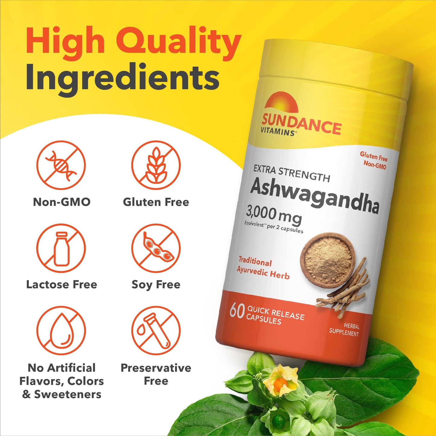Sundance Ashwagandha Capsules 60 Count