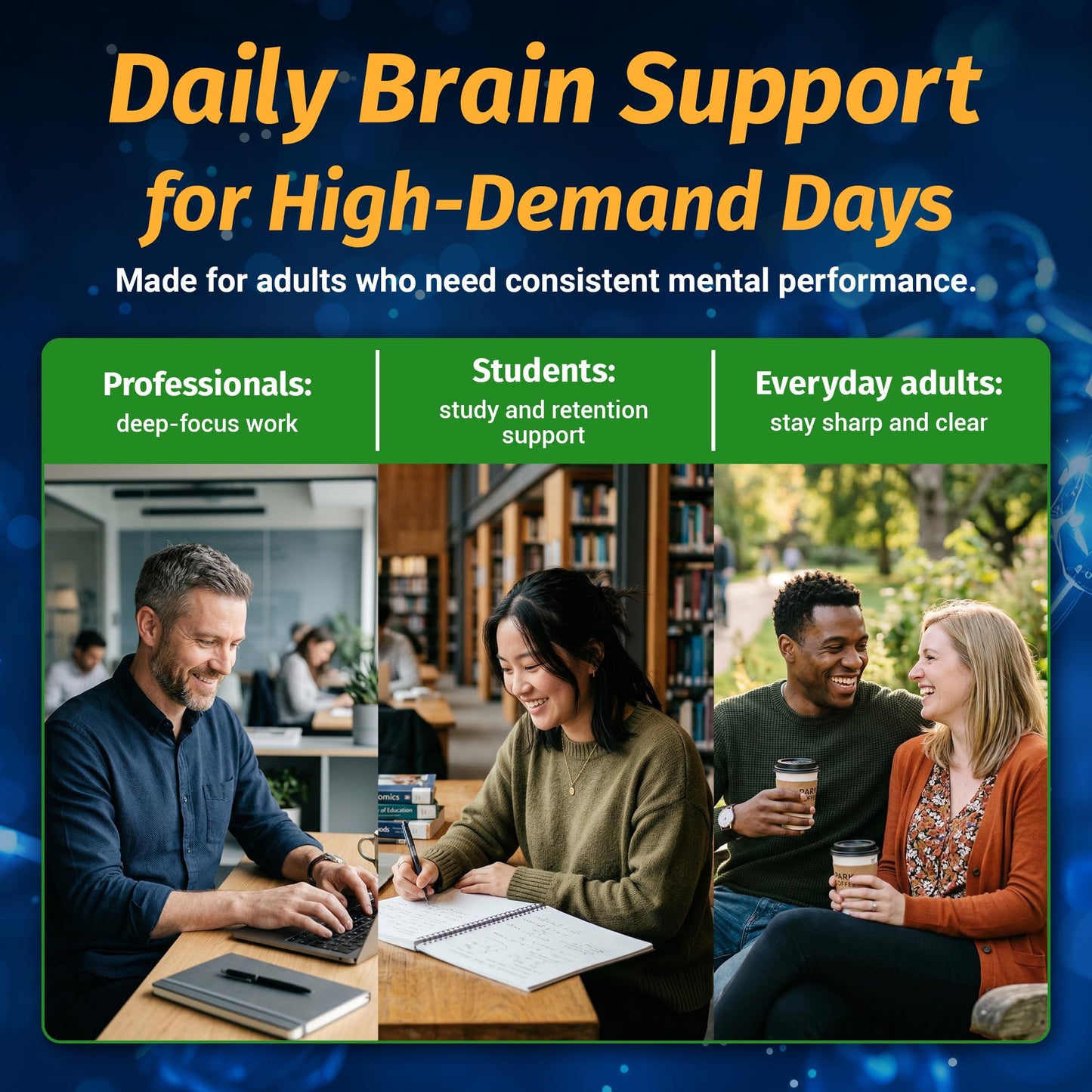 1 Body Brain Supplement Nootropic with Alpha GPC, Ginkgo & Bacopa Capsules, 90 Count