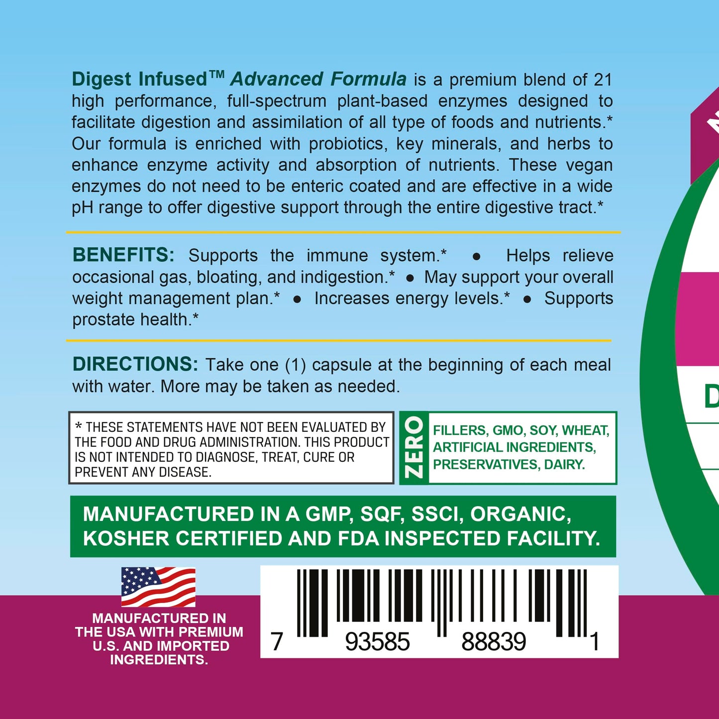 Life Infused Digestive Enzymes with Probiotics 90 Capsules