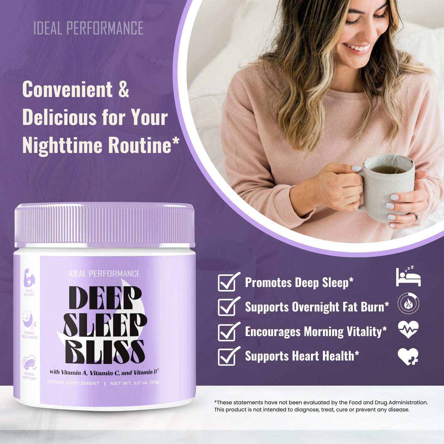 IDEAL PERFORMANCE Deep Sleep Bliss Powder 4-Count