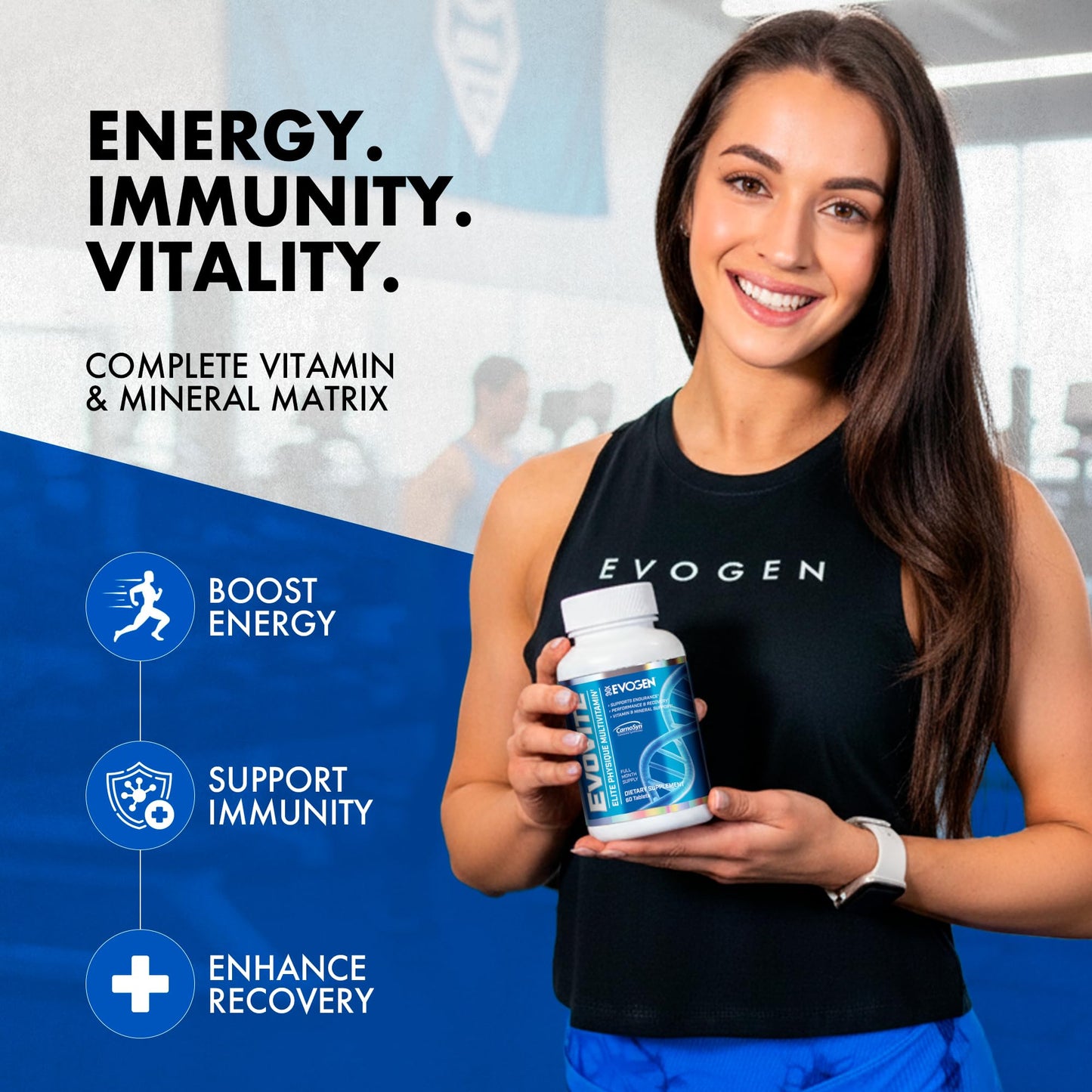 Evogen Evovite Elite Physique Multivitamin for Women & Men Tablet 60 Count
