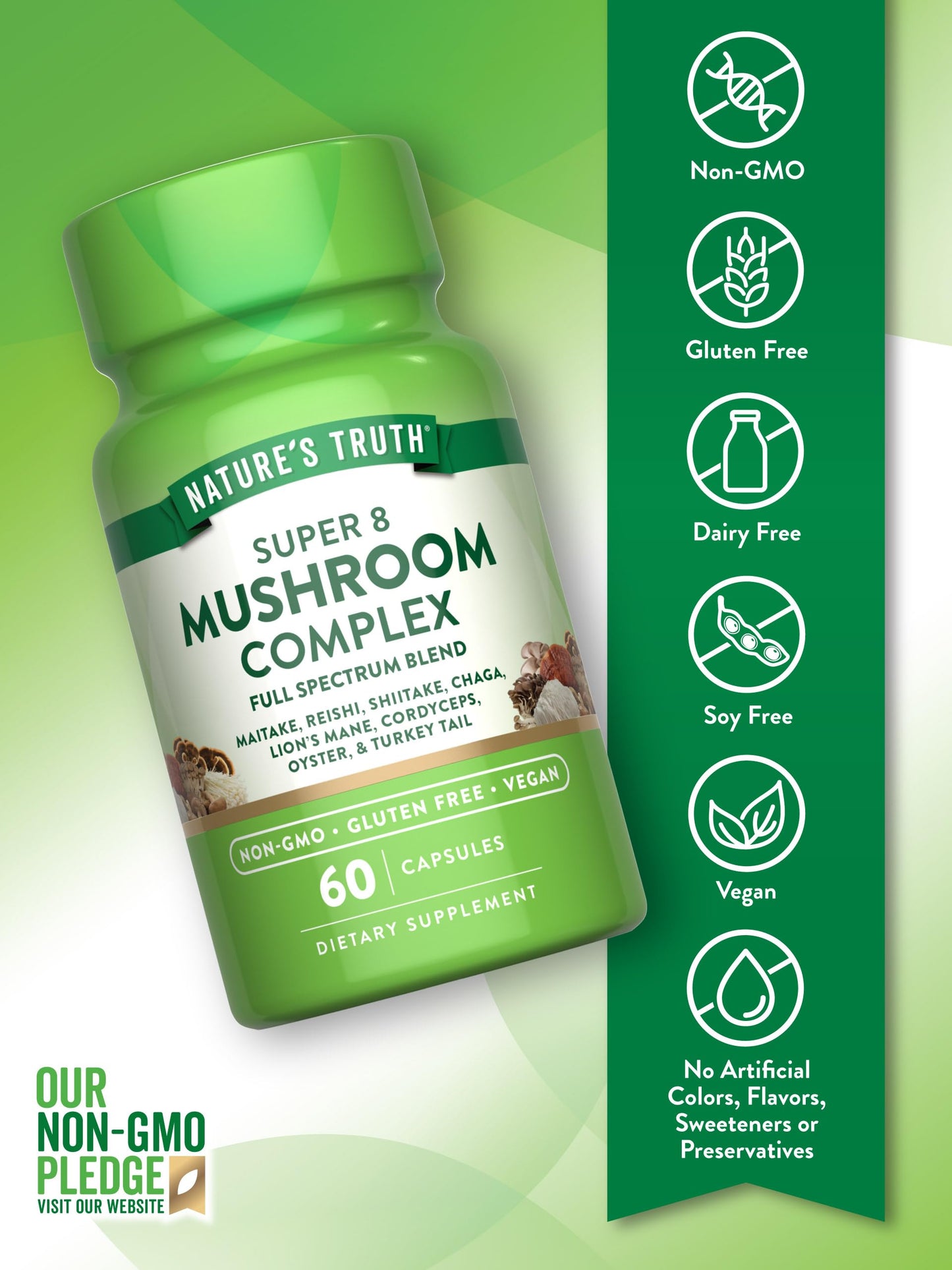 Nature's Truth Mushroom Complex Capsules 60 Count