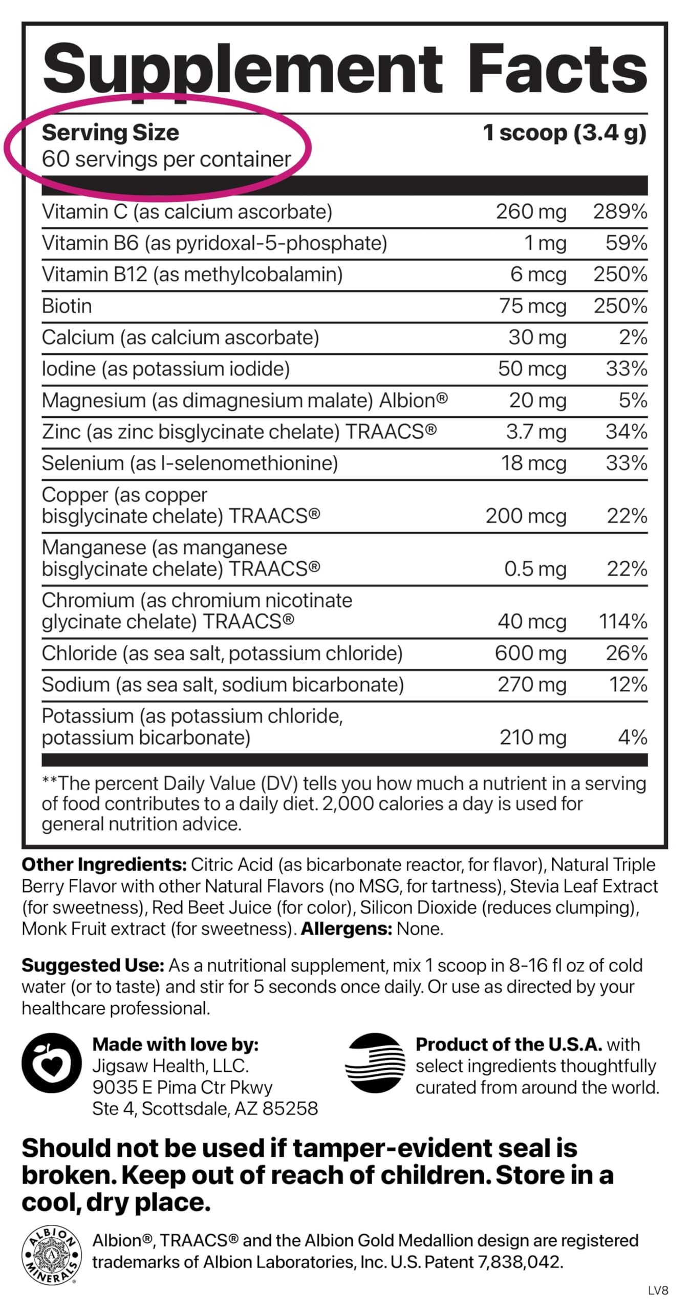 Jigsaw Health Electrolyte Supreme Powder 11.4