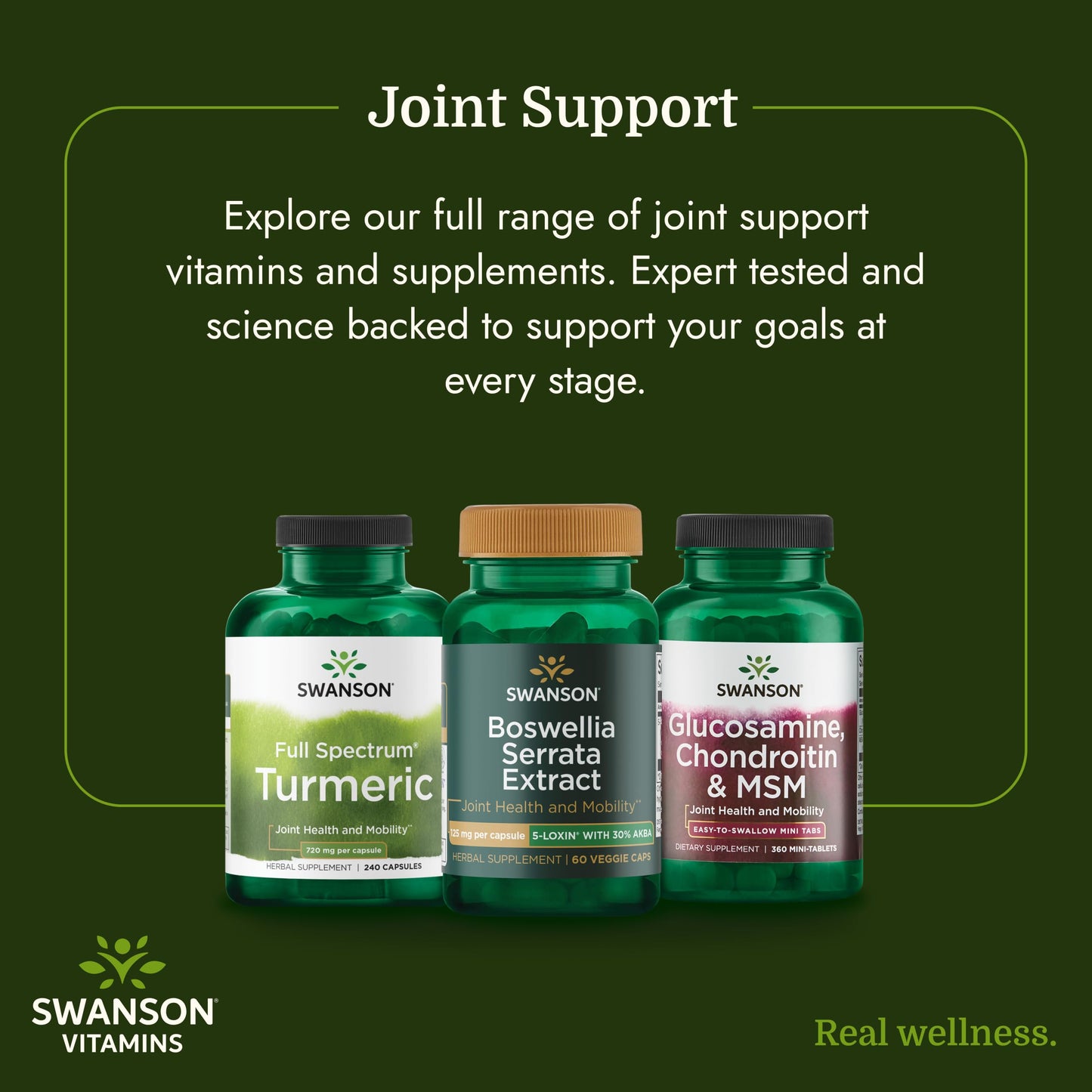 Swanson Boswellia Serrata Extract 125 mg Veggie Capsules, 120 Count